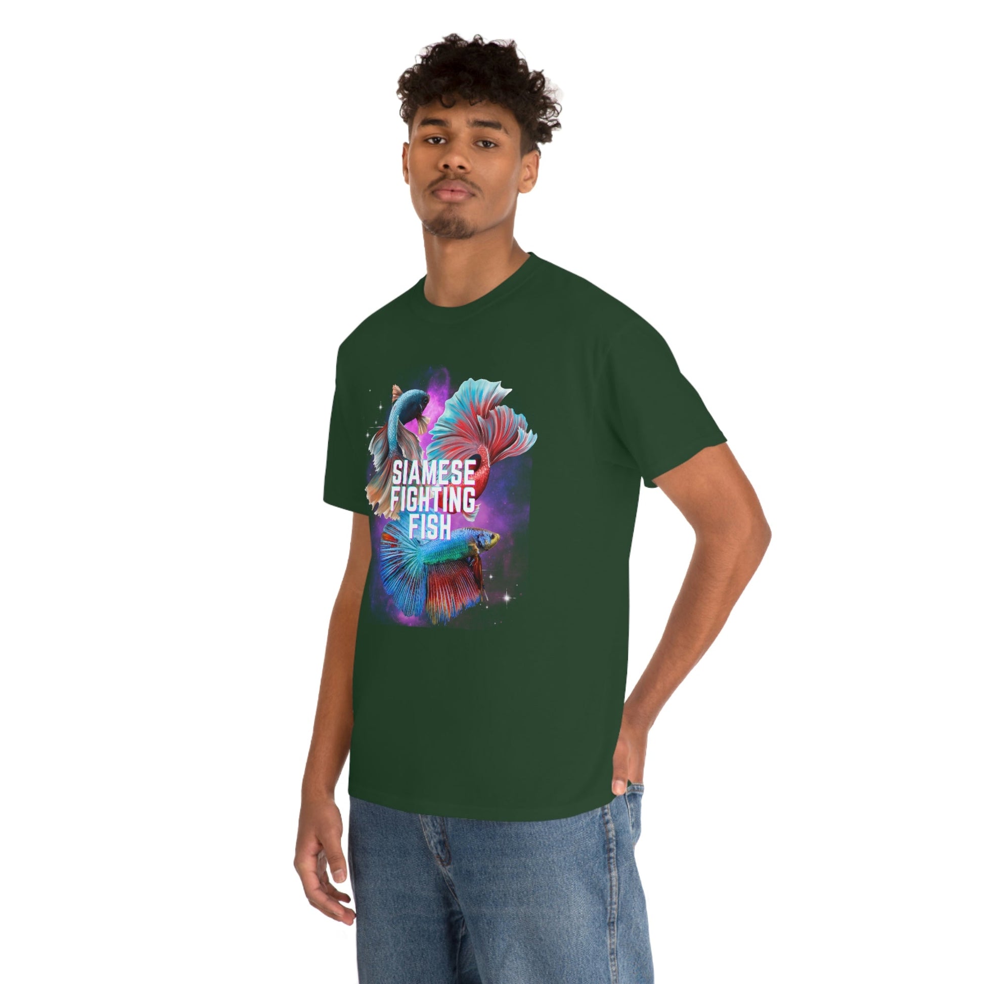 Siamese Fighting Fish Heavy Cotton T-Shirt