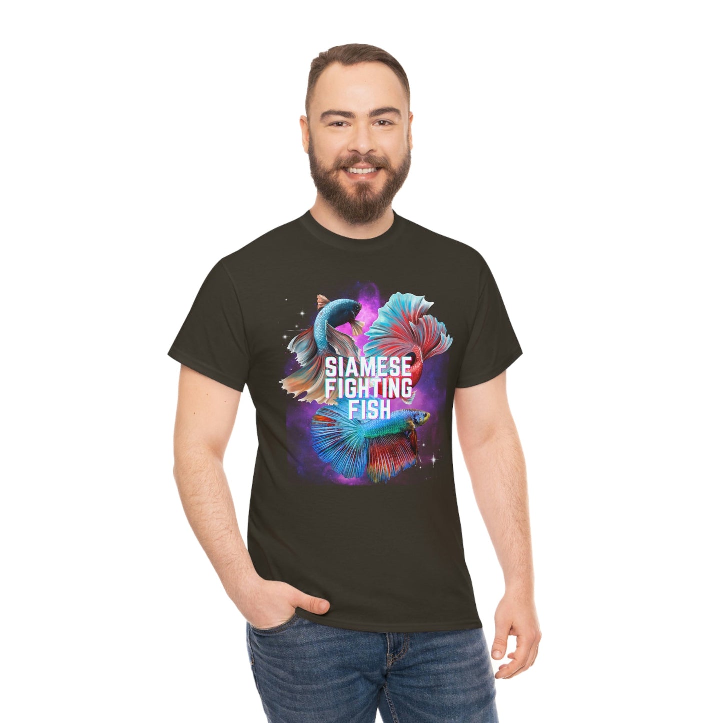 Siamese Fighting Fish Heavy Cotton T-Shirt
