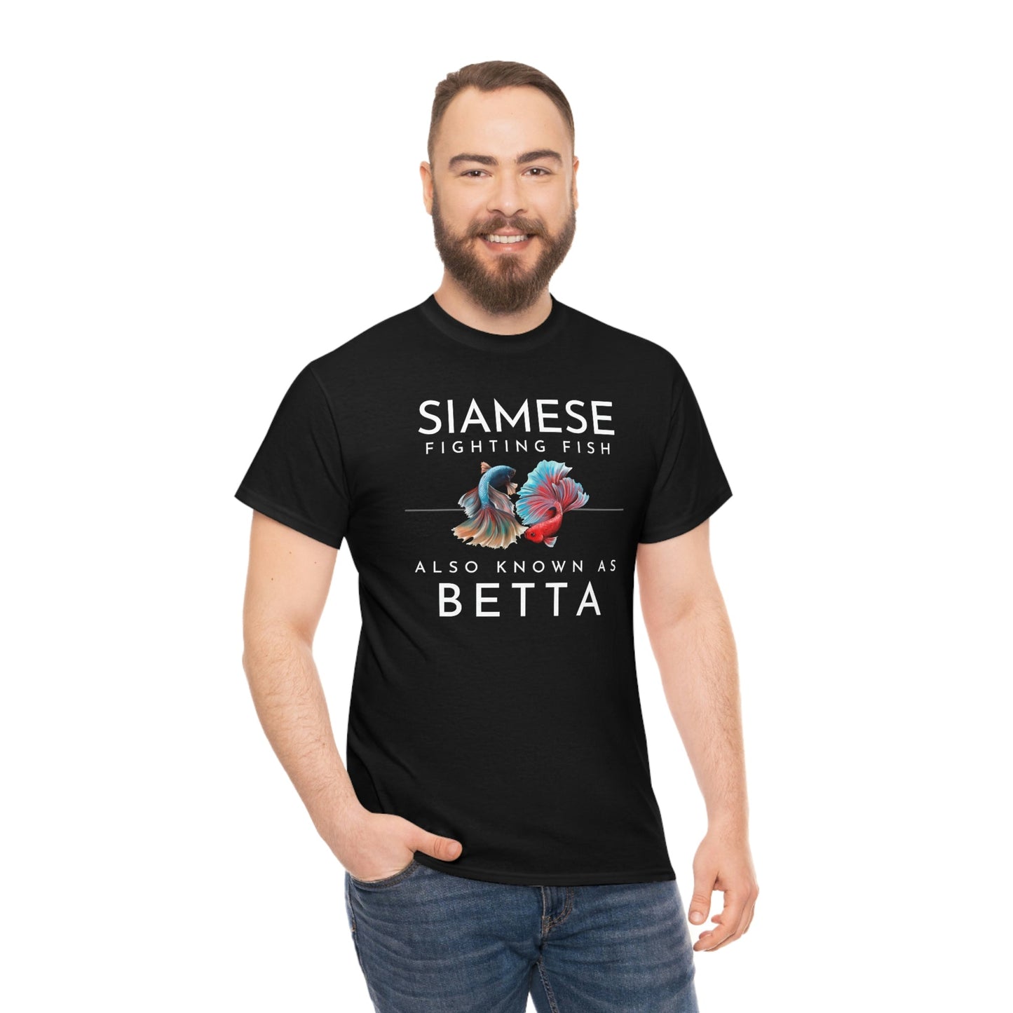 Siamese Fighting Fish Heavy Cotton T-Shirt