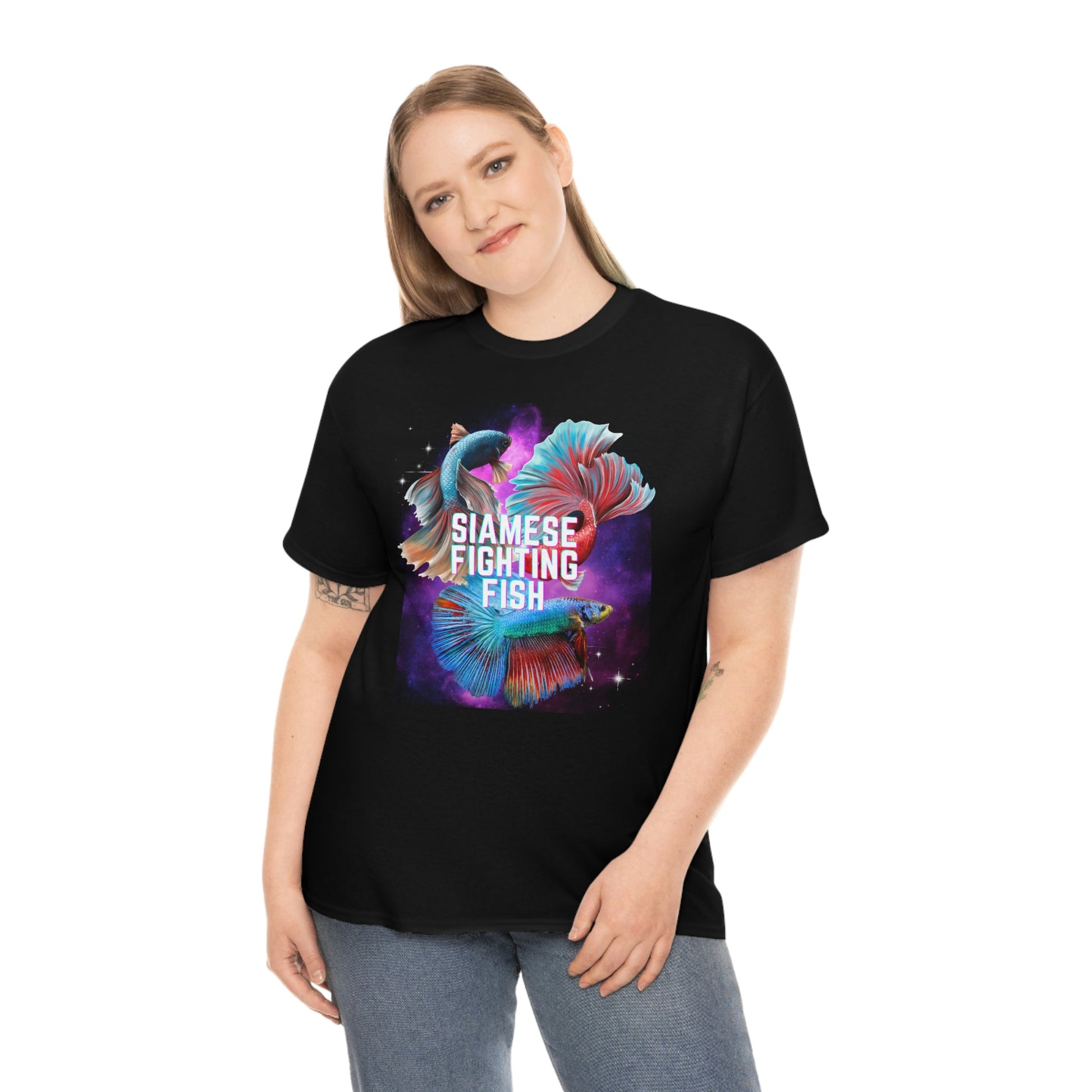 Siamese Fighting Fish Heavy Cotton T-Shirt