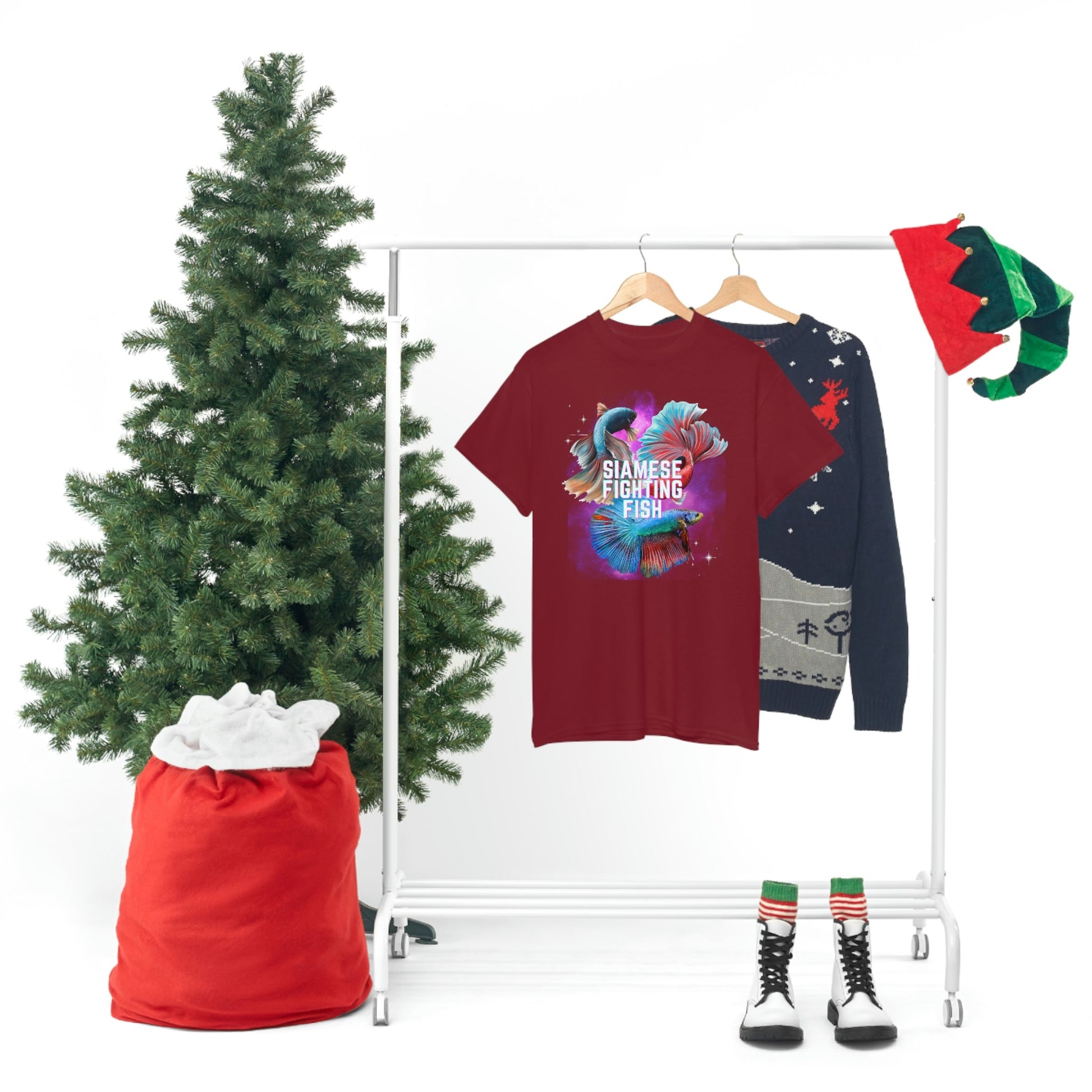 Siamese Fighting Fish Heavy Cotton T-Shirt