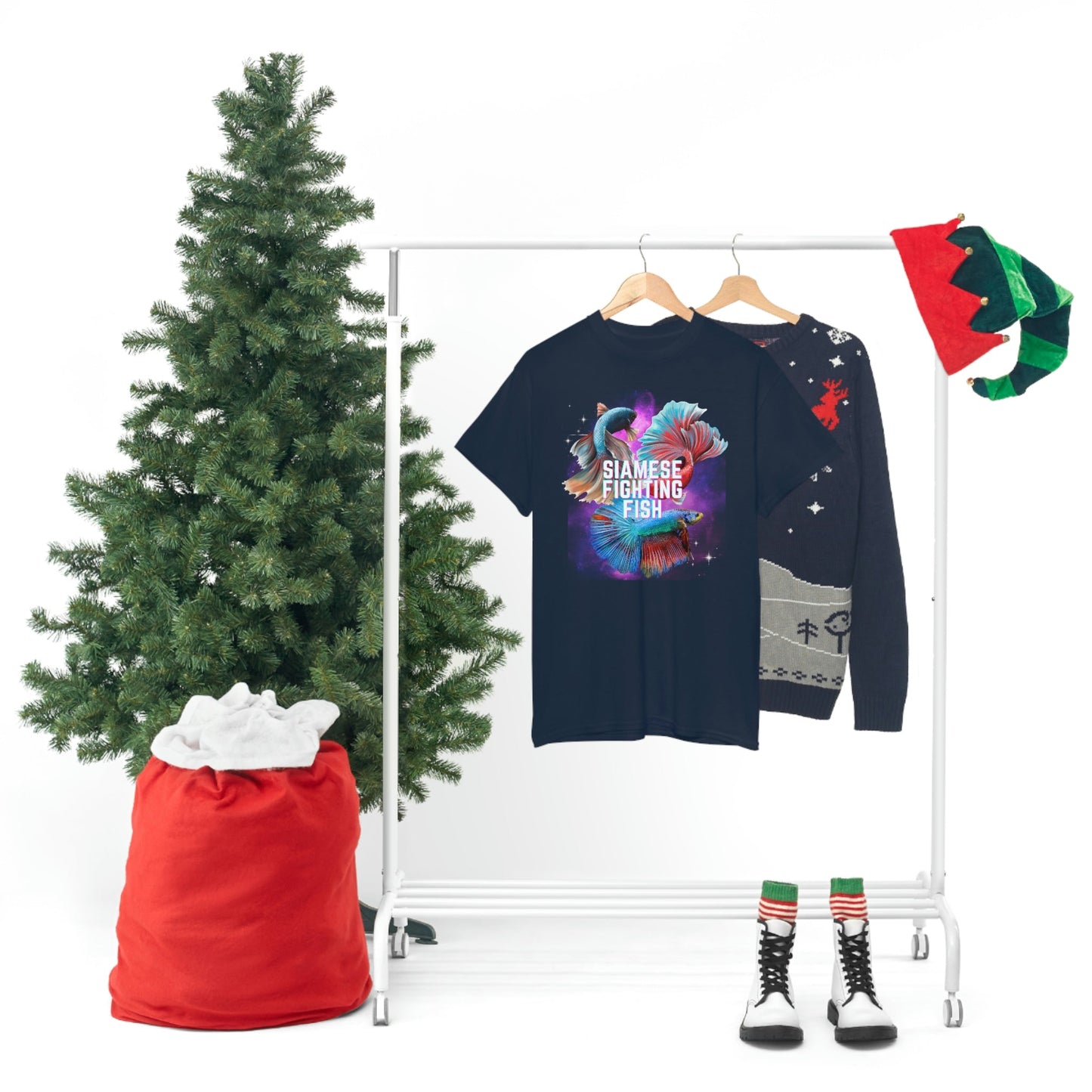 Siamese Fighting Fish Heavy Cotton T-Shirt