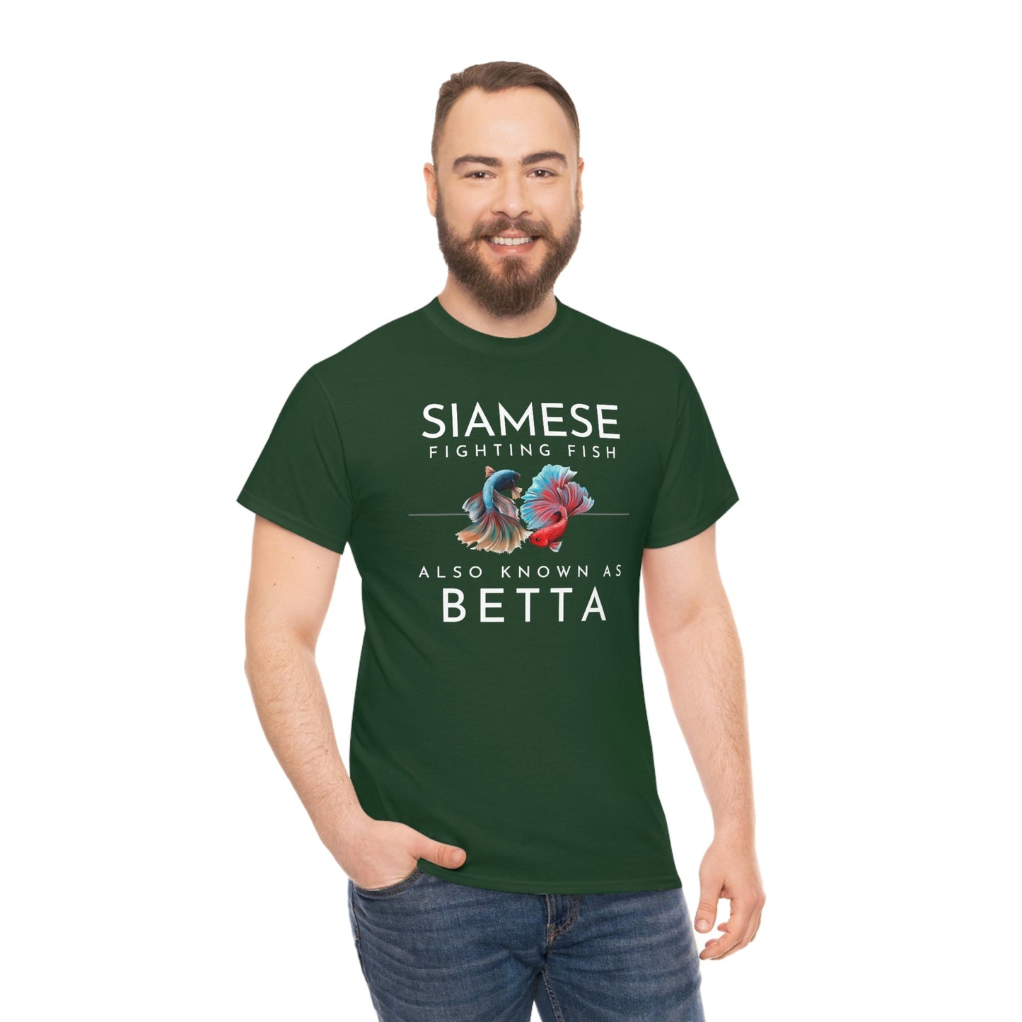 Siamese Fighting Fish Heavy Cotton T-Shirt