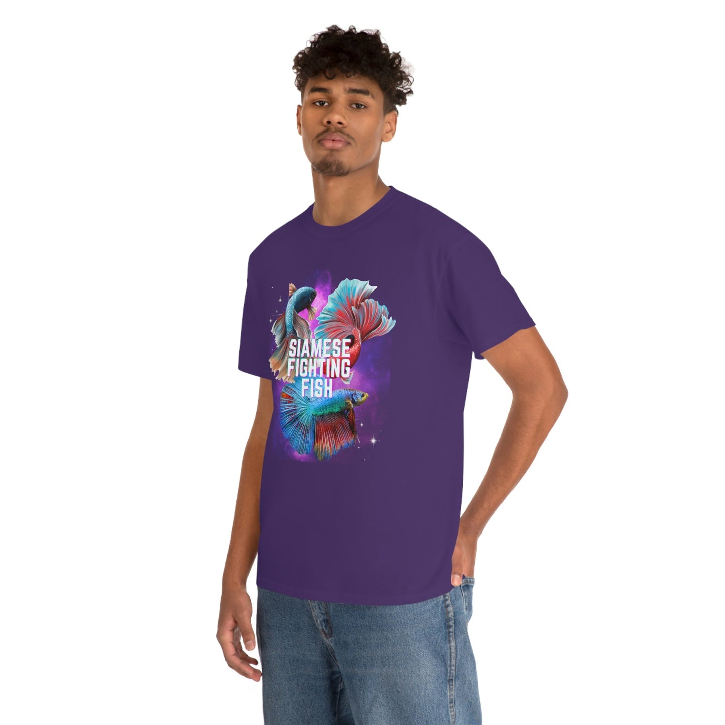 Siamese Fighting Fish Heavy Cotton T-Shirt