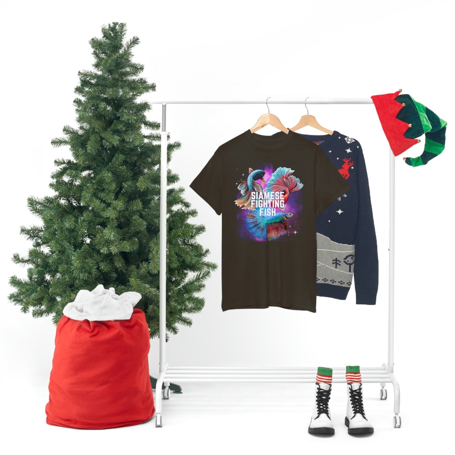 Siamese Fighting Fish Heavy Cotton T-Shirt