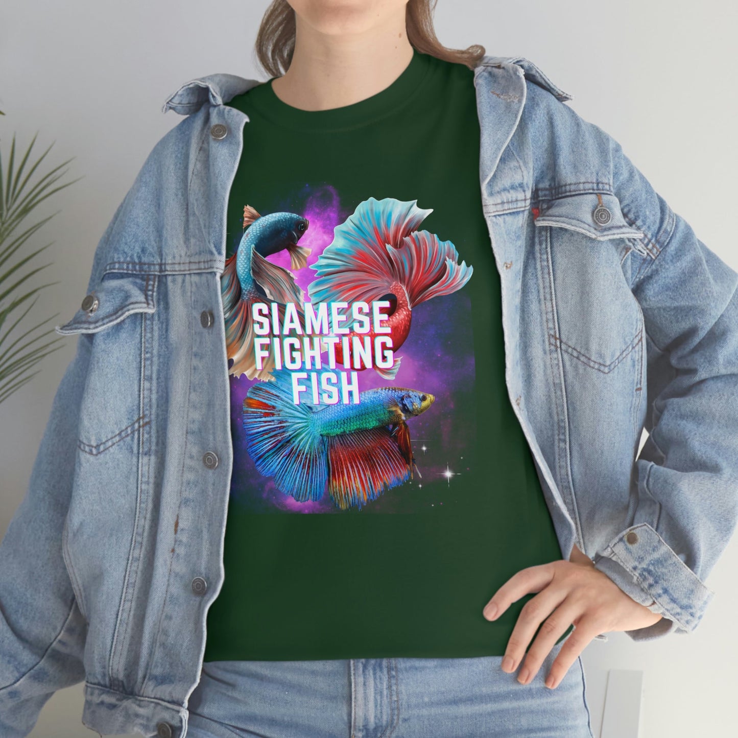 Siamese Fighting Fish Heavy Cotton T-Shirt