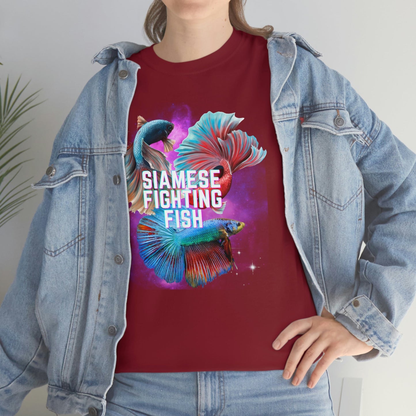Siamese Fighting Fish Heavy Cotton T-Shirt