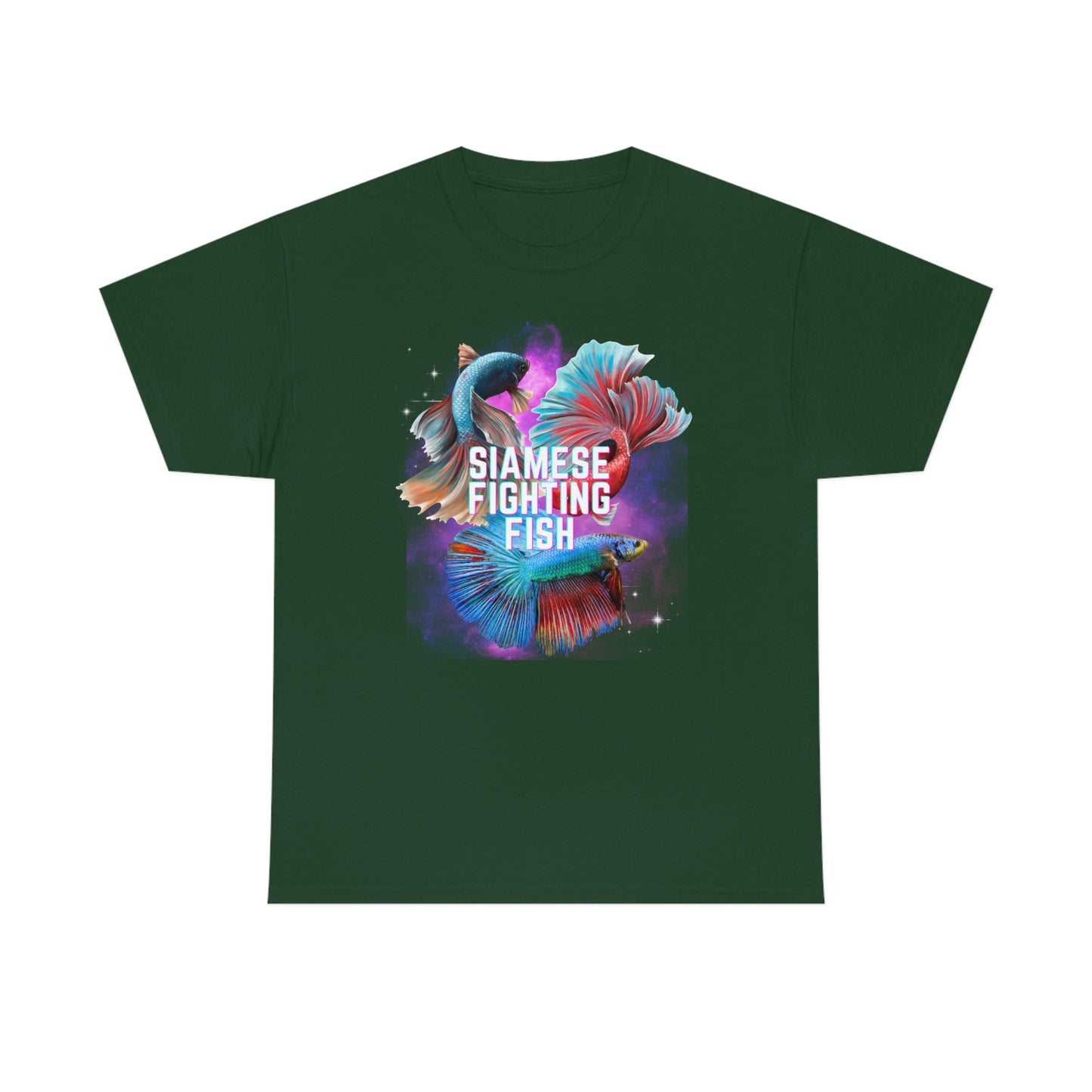 Siamese Fighting Fish Heavy Cotton T-Shirt