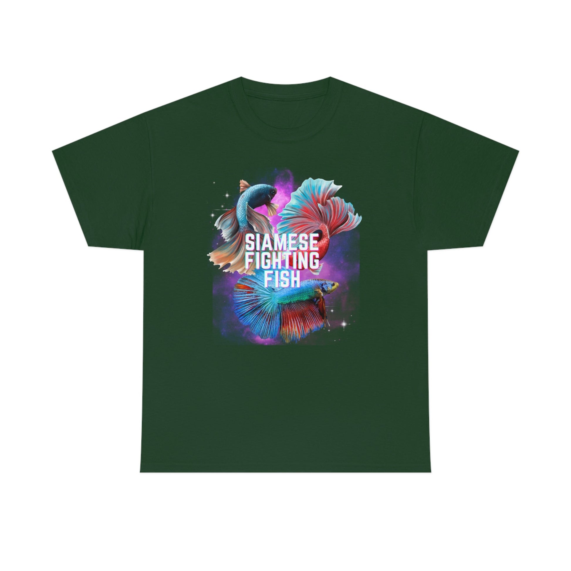 Siamese Fighting Fish Heavy Cotton T-Shirt