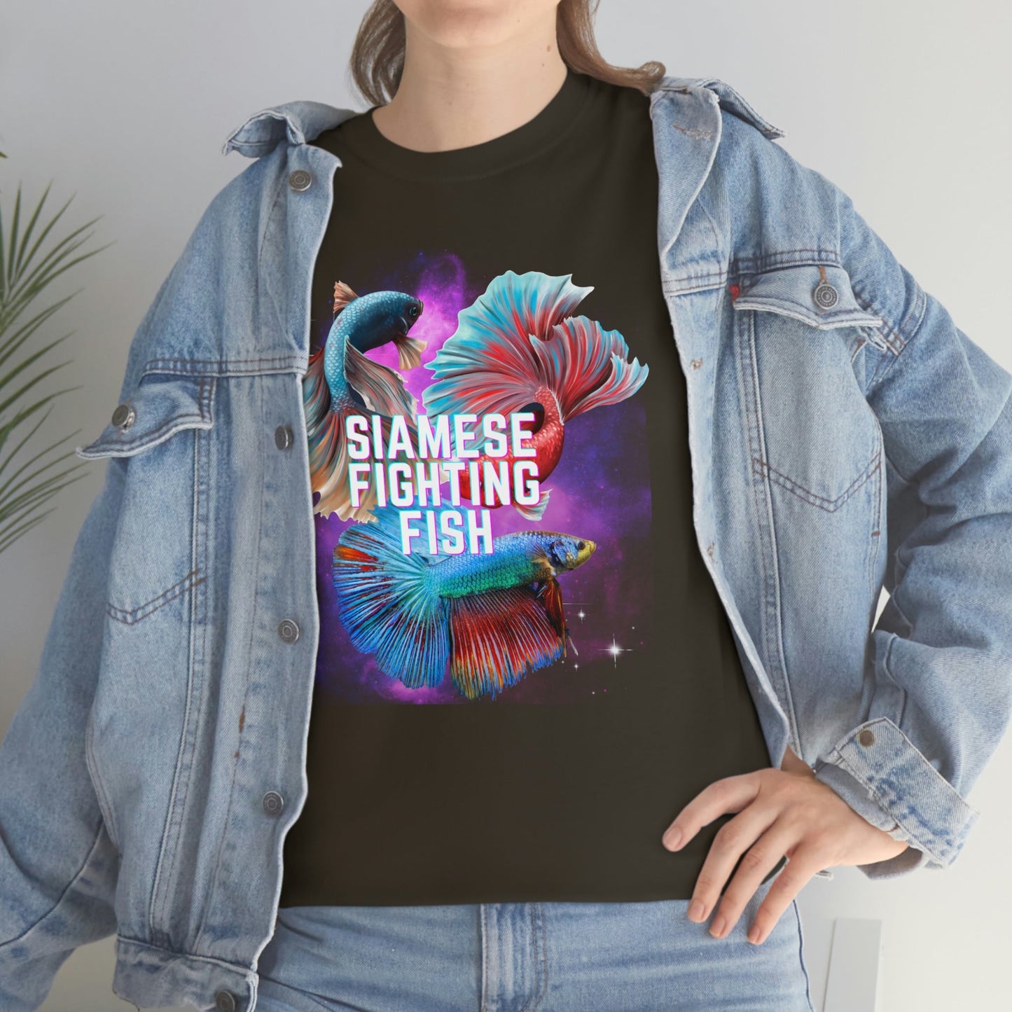 Siamese Fighting Fish Heavy Cotton T-Shirt