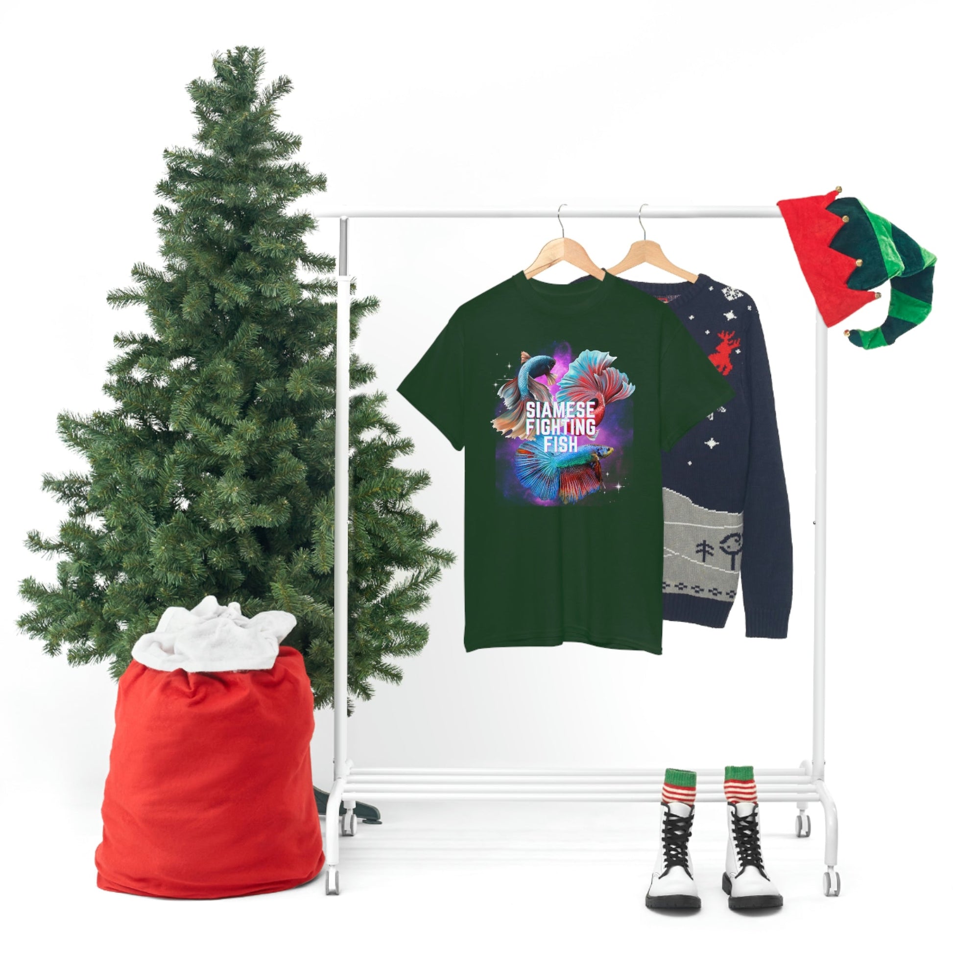 Siamese Fighting Fish Heavy Cotton T-Shirt