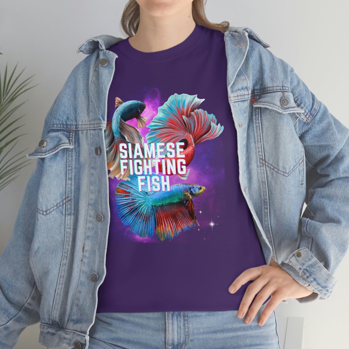 Siamese Fighting Fish Heavy Cotton T-Shirt