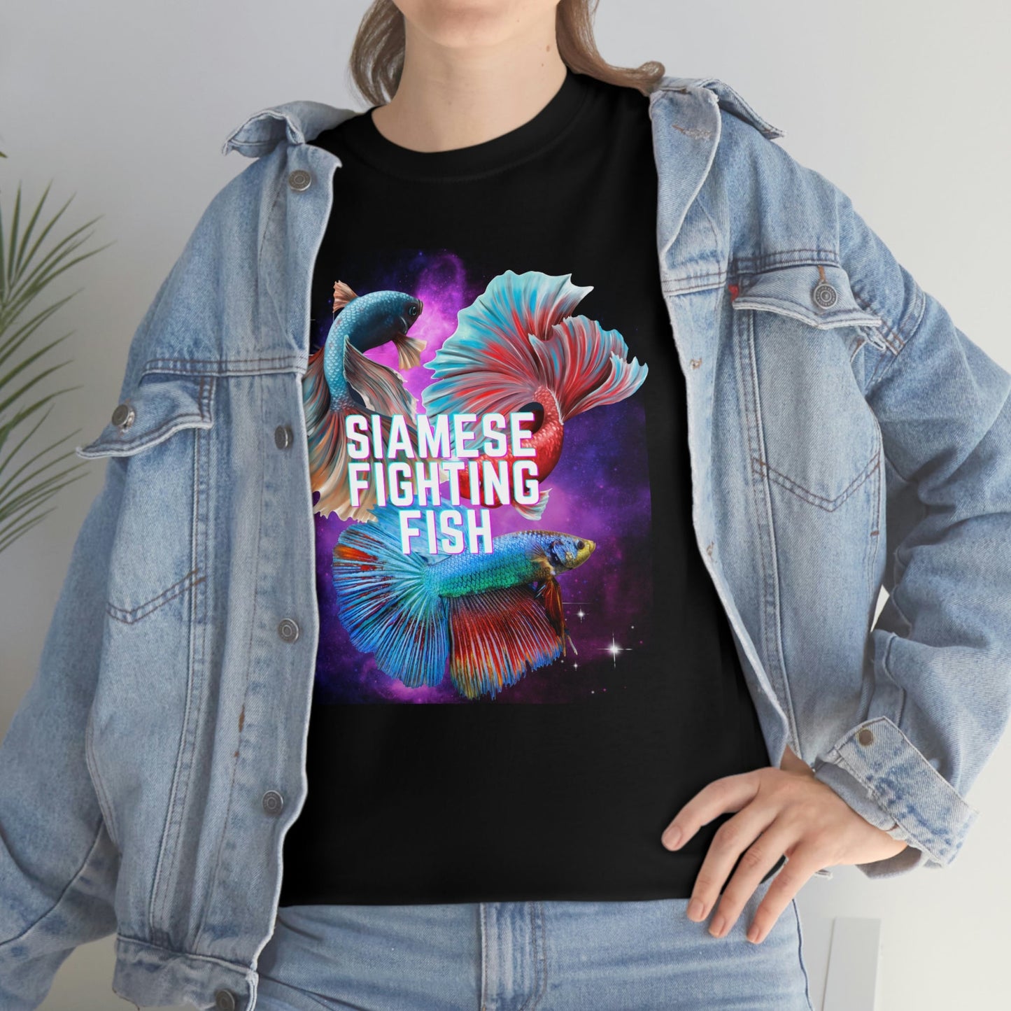 Siamese Fighting Fish Heavy Cotton T-Shirt