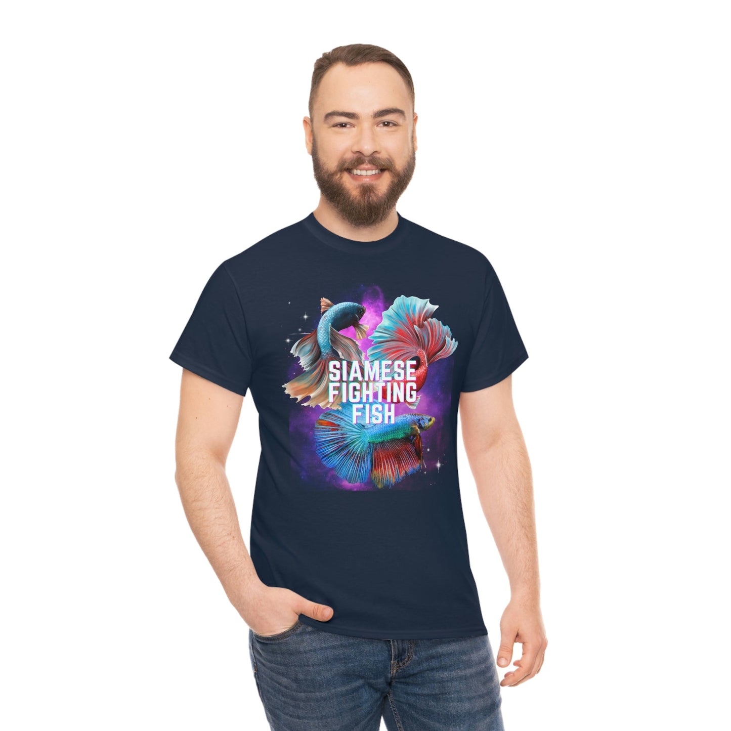 Siamese Fighting Fish Heavy Cotton T-Shirt