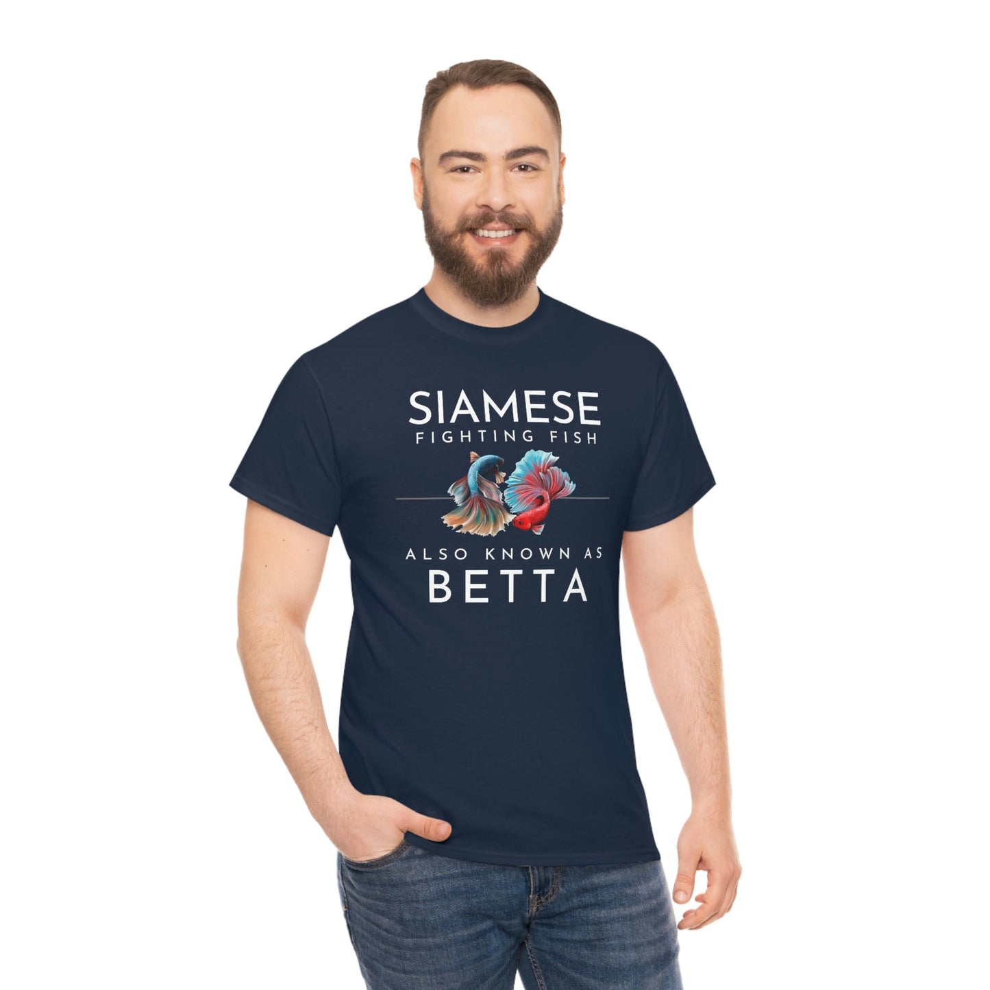 Siamese Fighting Fish Heavy Cotton T-Shirt