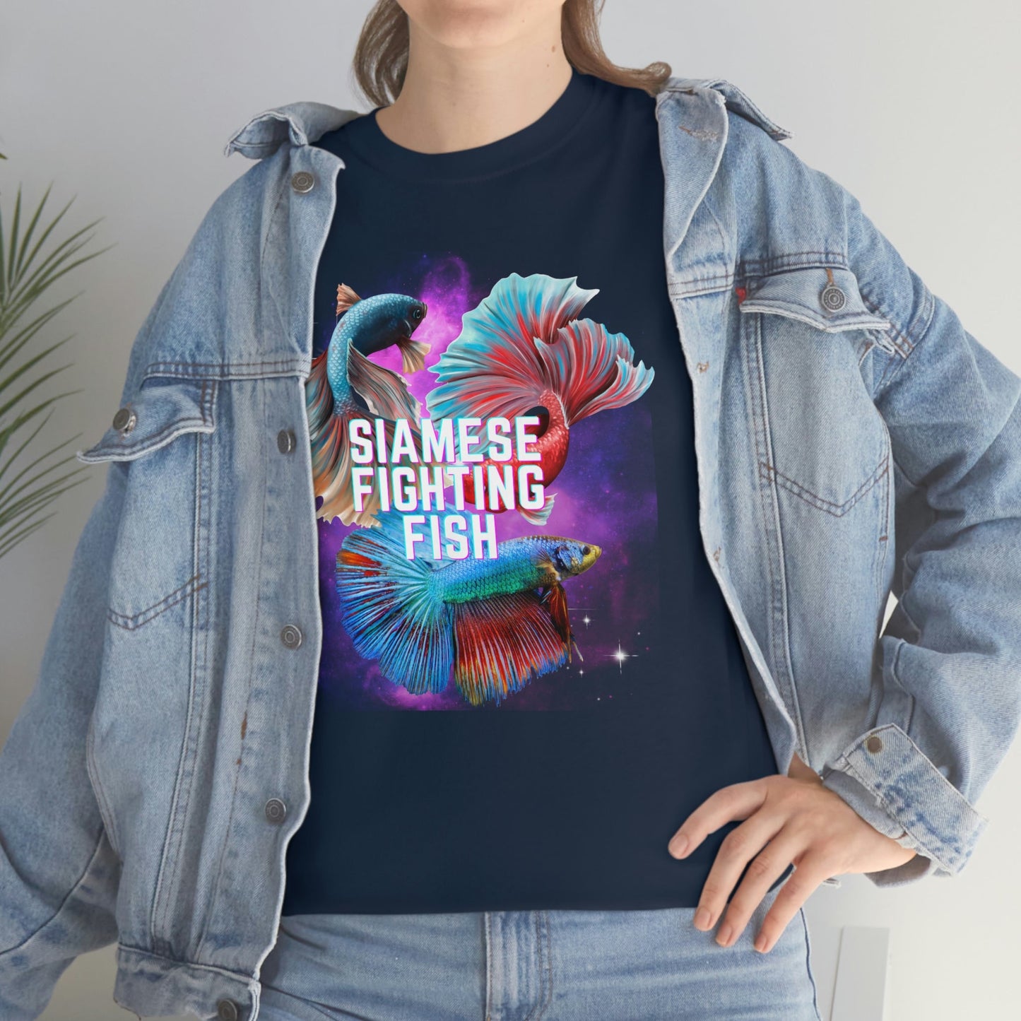 Siamese Fighting Fish Heavy Cotton T-Shirt