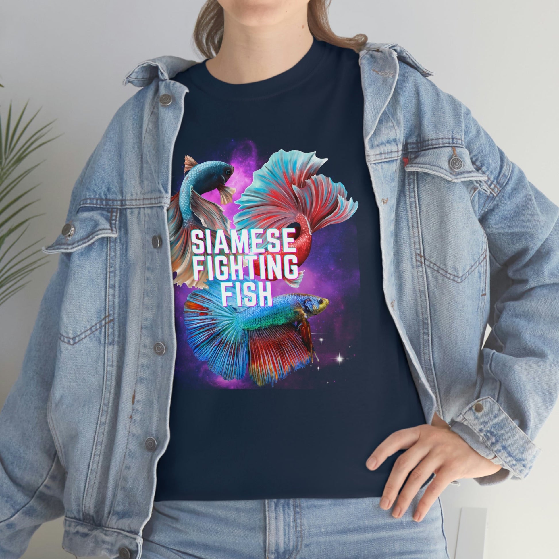 Siamese Fighting Fish Heavy Cotton T-Shirt