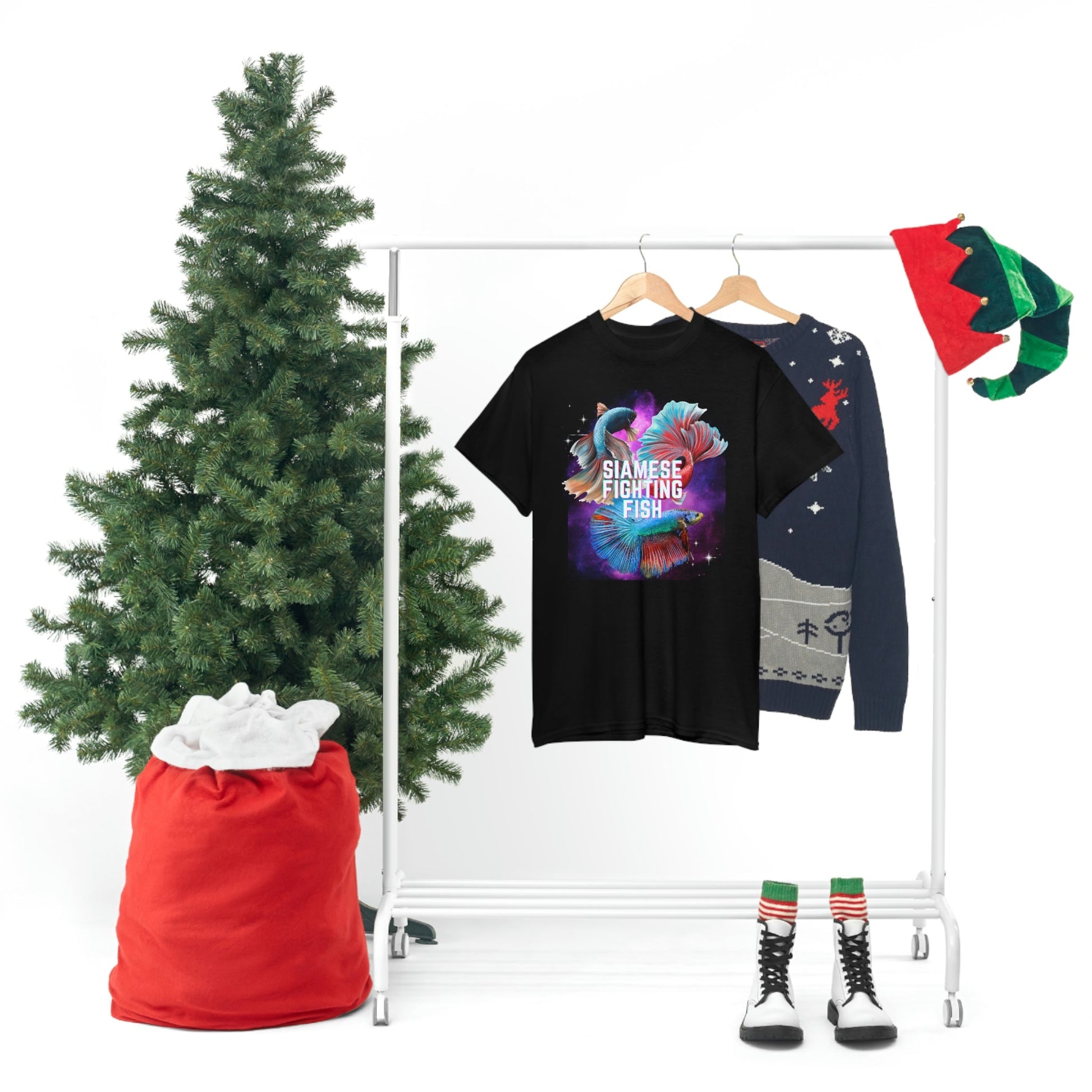 Siamese Fighting Fish Heavy Cotton T-Shirt