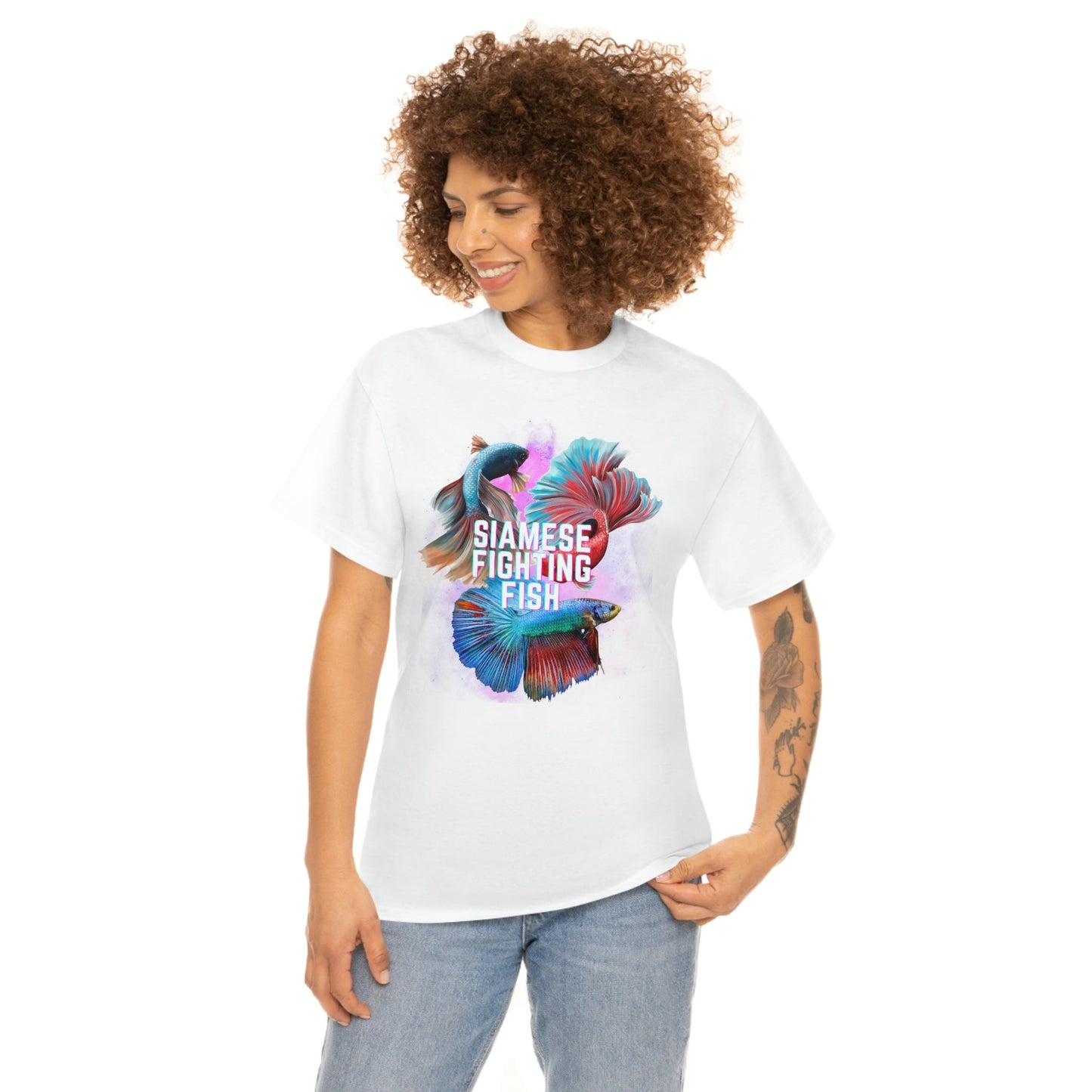 Siamese Fighting Fish II Heavy Cotton T-Shirt