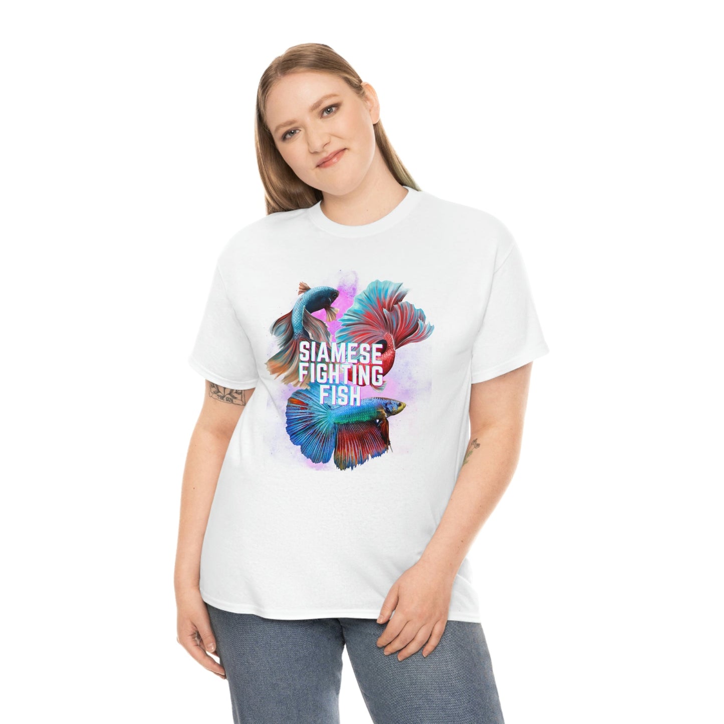 Siamese Fighting Fish II Heavy Cotton T-Shirt