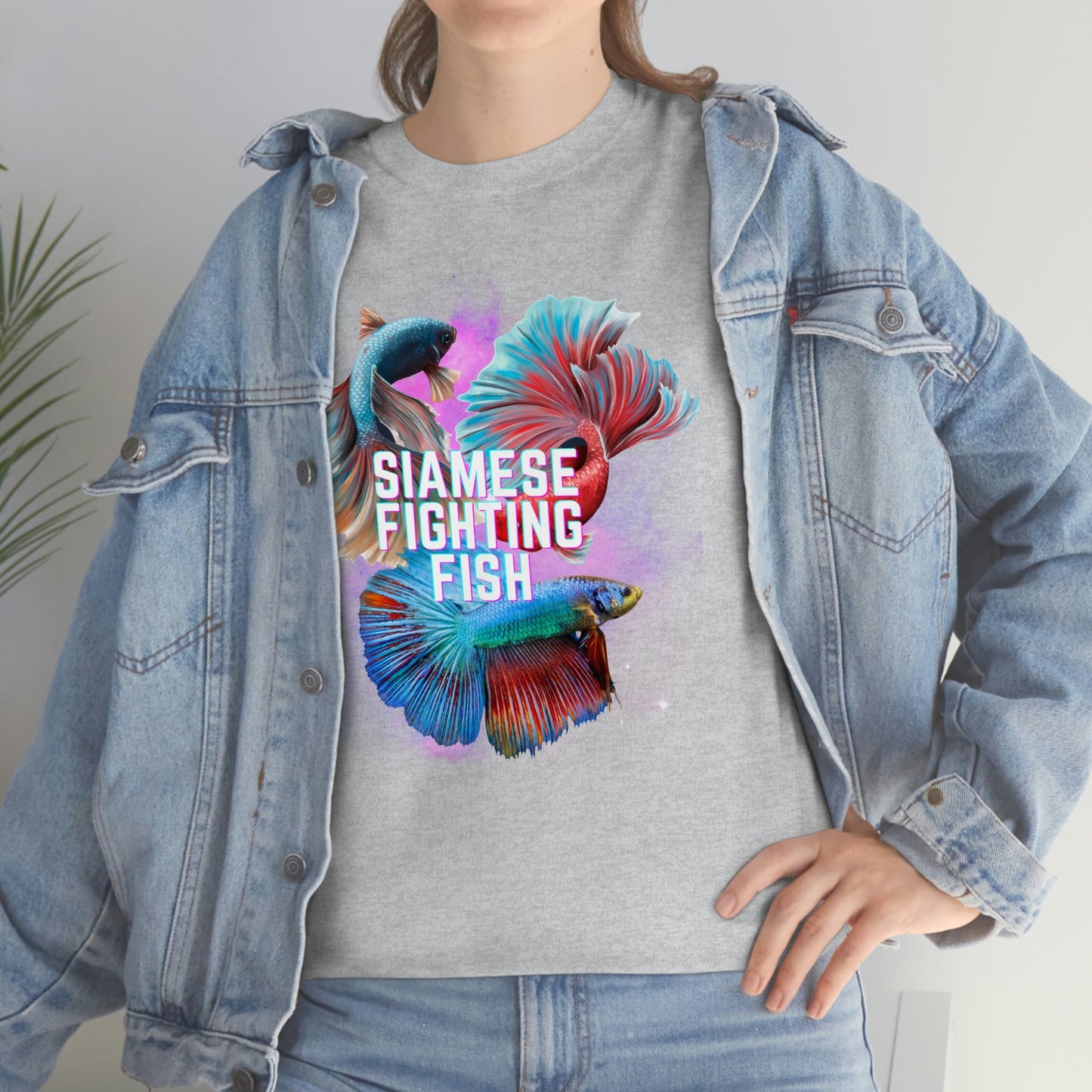 Siamese Fighting Fish II Heavy Cotton T-Shirt