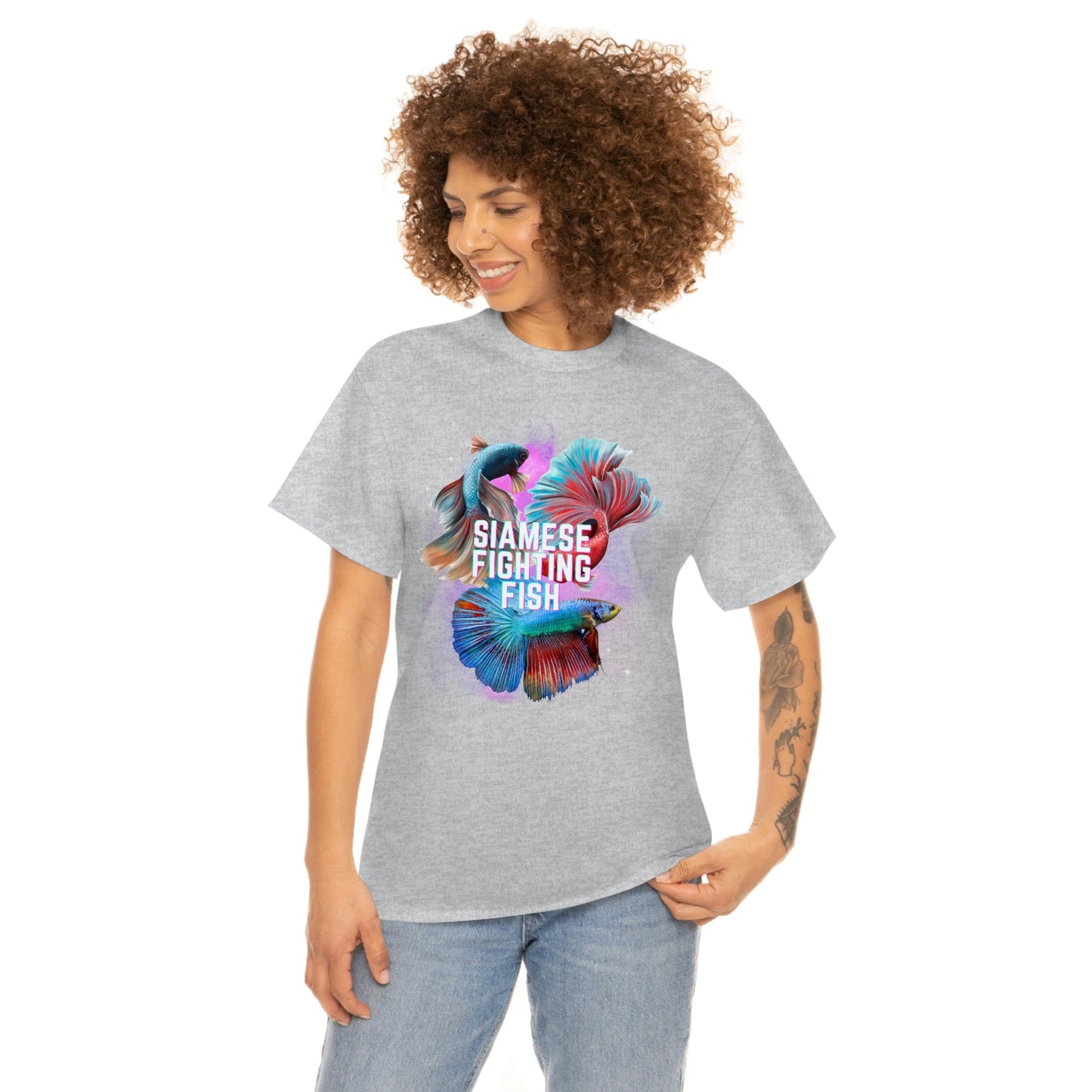Siamese Fighting Fish II Heavy Cotton T-Shirt