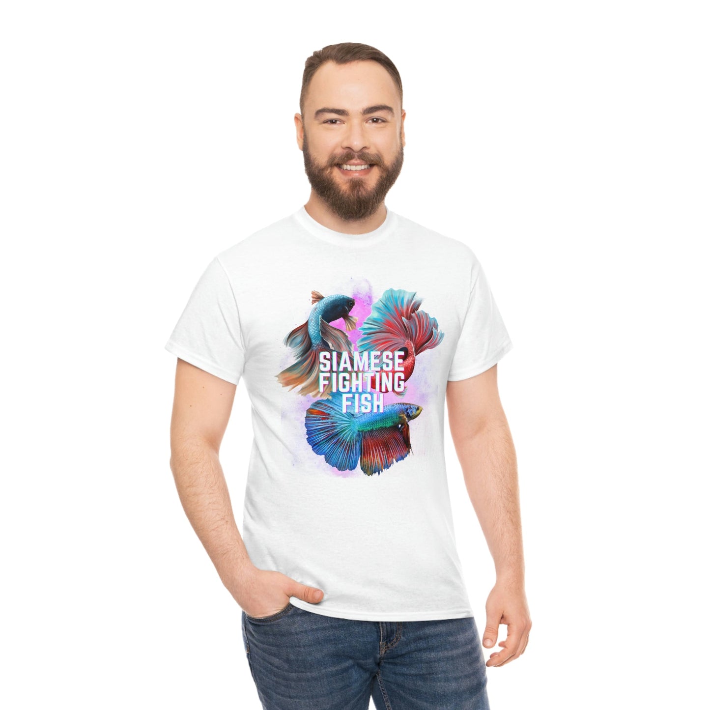 Siamese Fighting Fish II Heavy Cotton T-Shirt