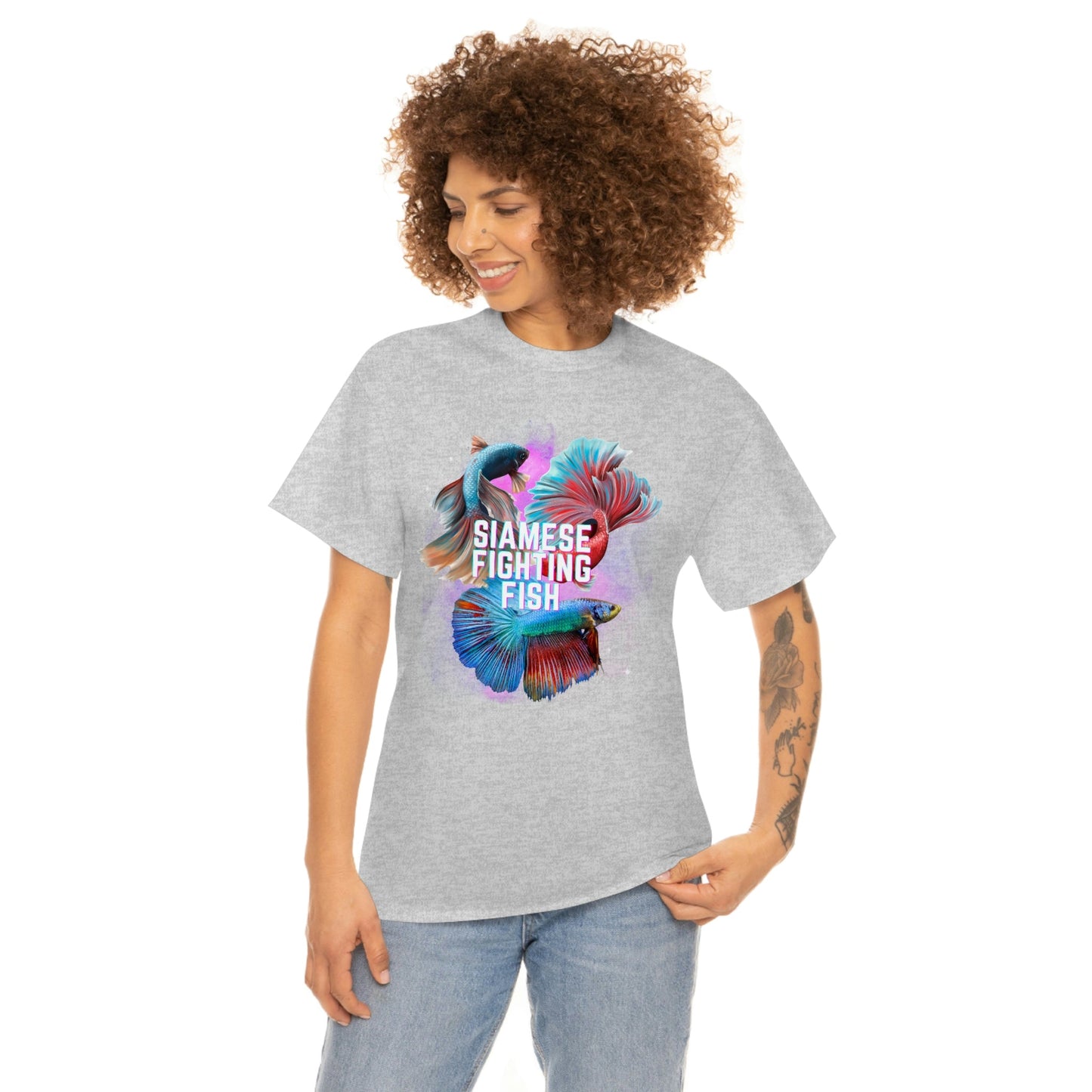 Siamese Fighting Fish II Heavy Cotton T-Shirt