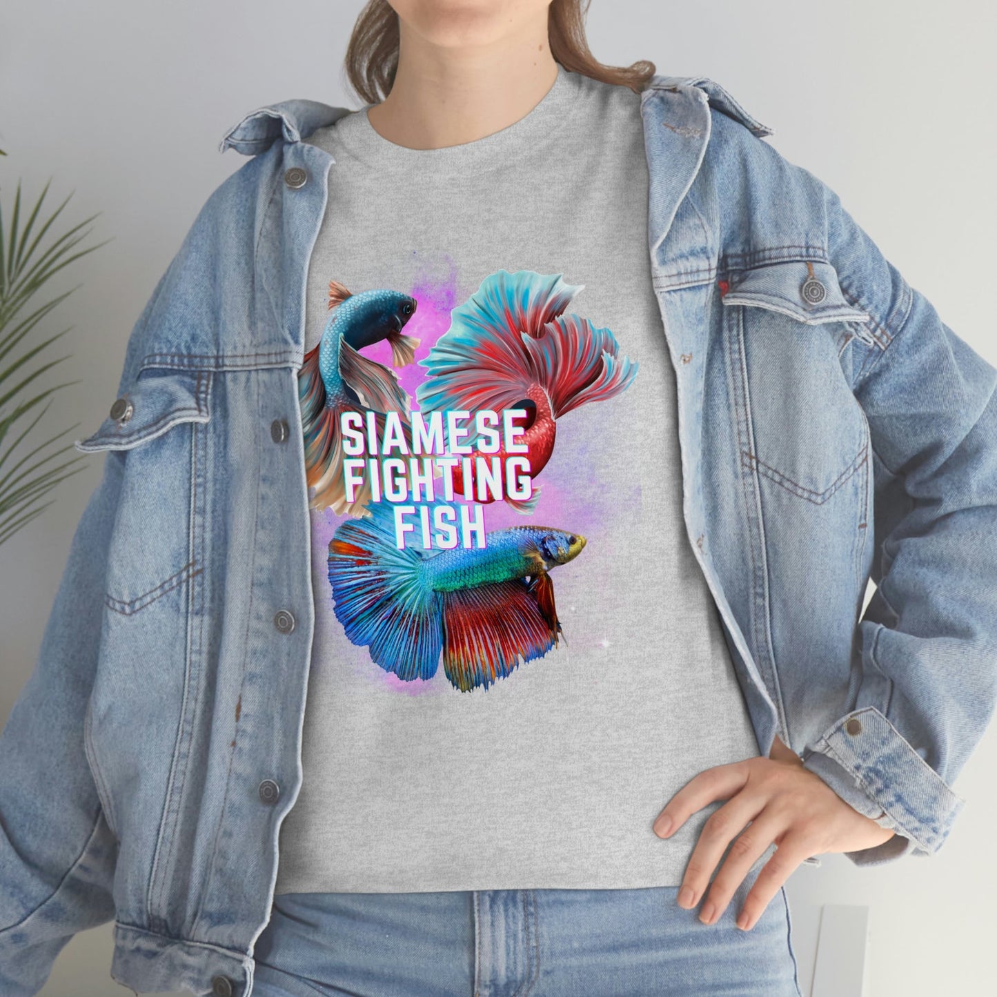 Siamese Fighting Fish II Heavy Cotton T-Shirt