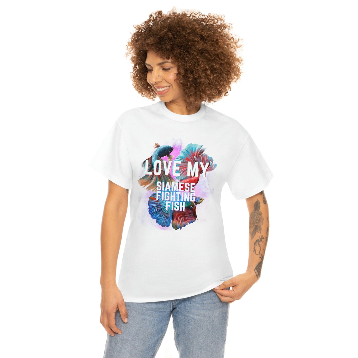 Siamese Fighting Fish III Heavy Cotton T-Shirt
