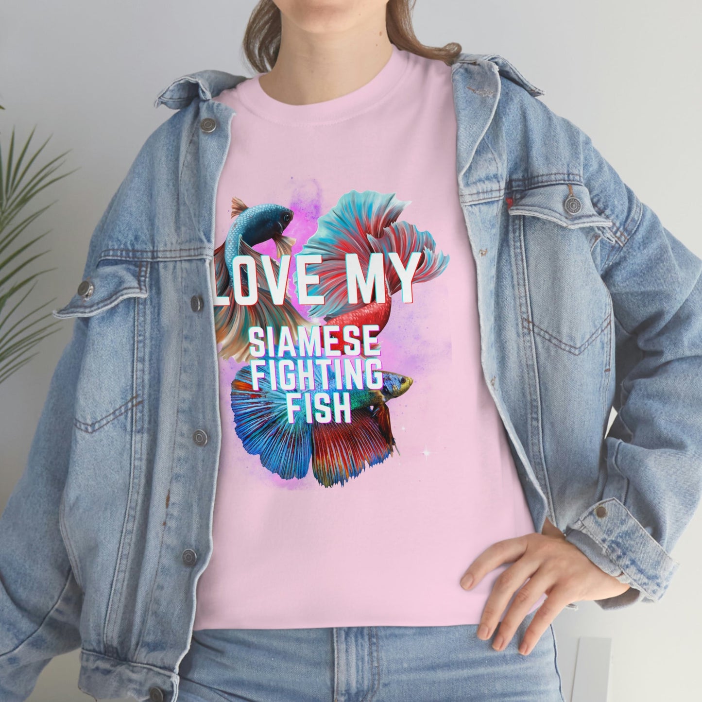 Siamese Fighting Fish III Heavy Cotton T-Shirt