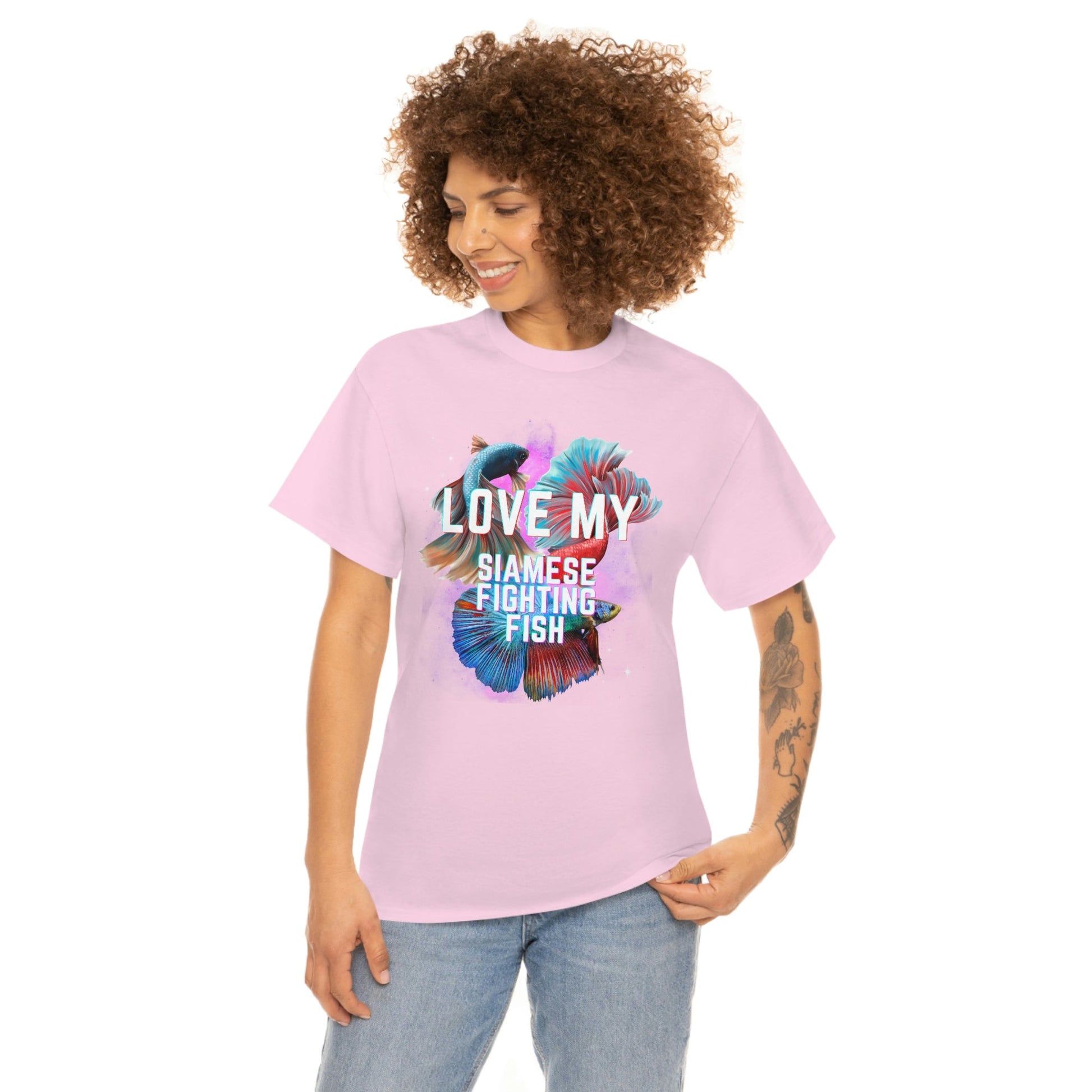 Siamese Fighting Fish III Heavy Cotton T-Shirt