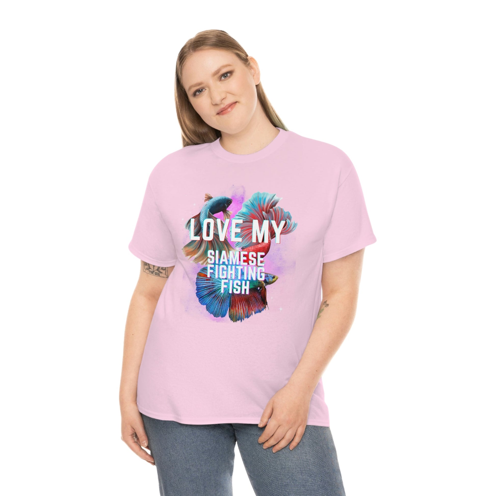 Siamese Fighting Fish III Heavy Cotton T-Shirt
