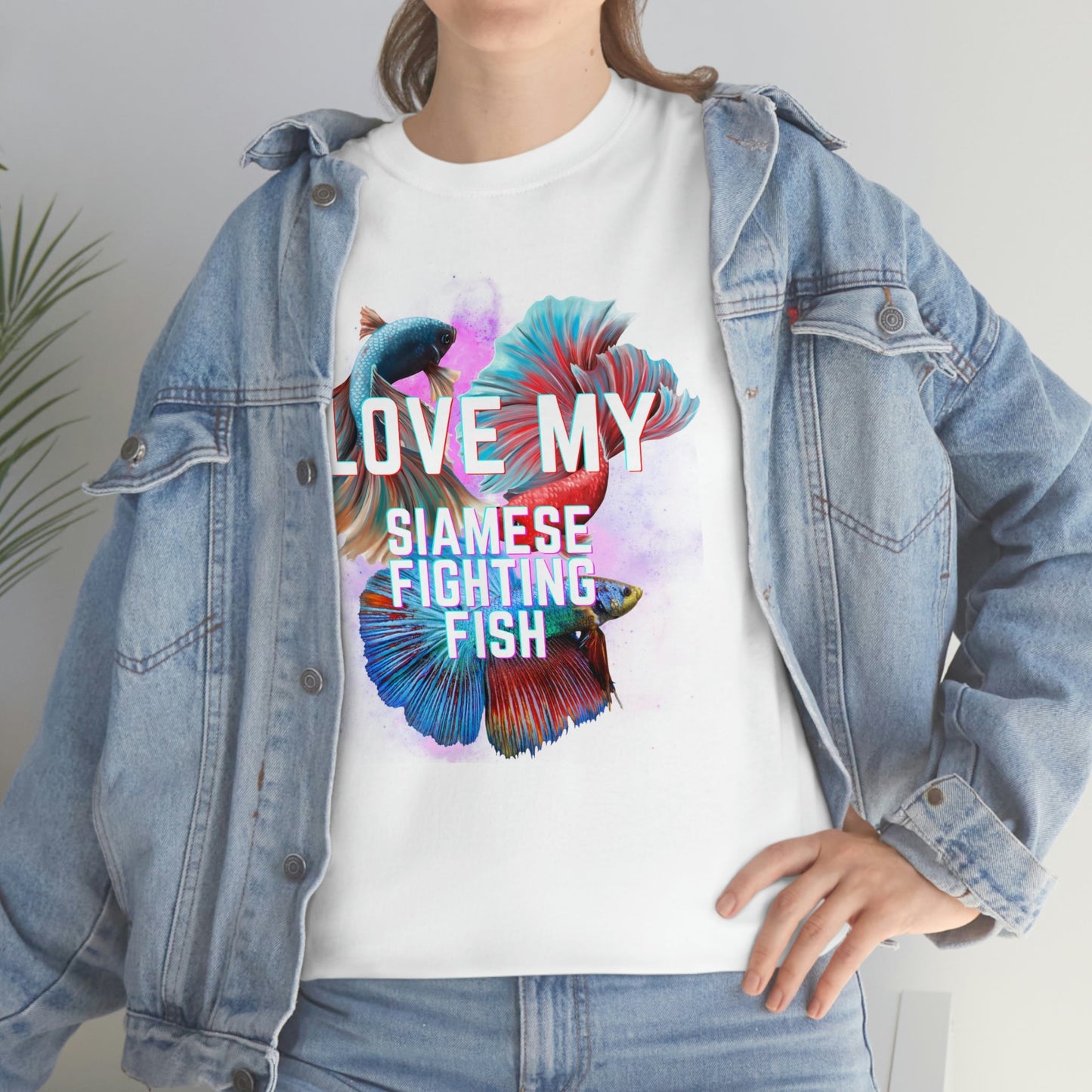 Siamese Fighting Fish III Heavy Cotton T-Shirt