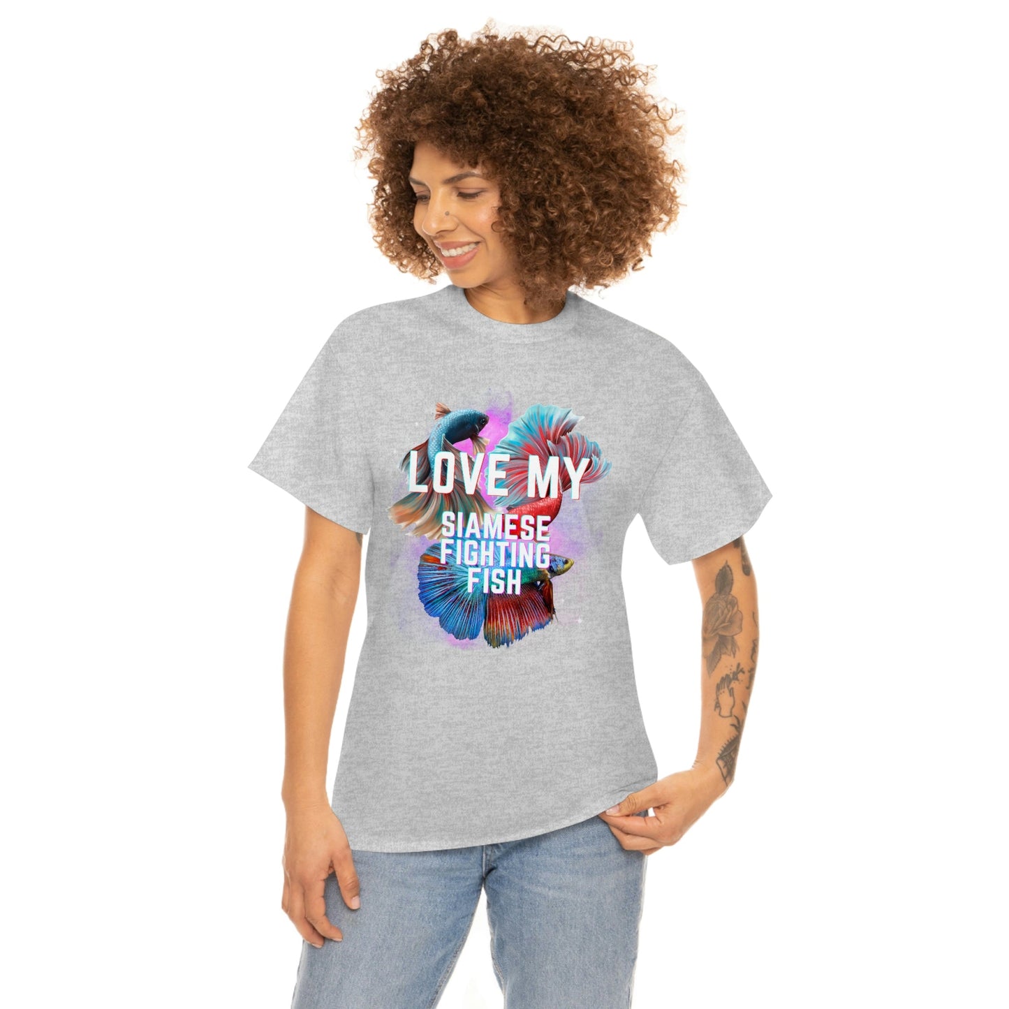 Siamese Fighting Fish III Heavy Cotton T-Shirt