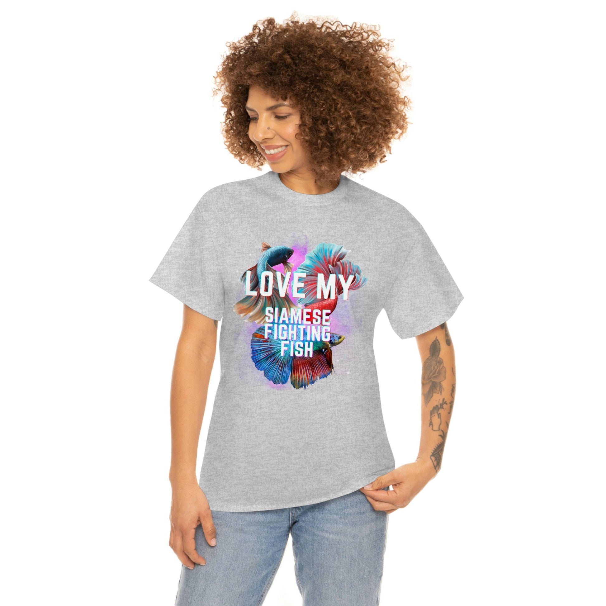 Siamese Fighting Fish III Heavy Cotton T-Shirt