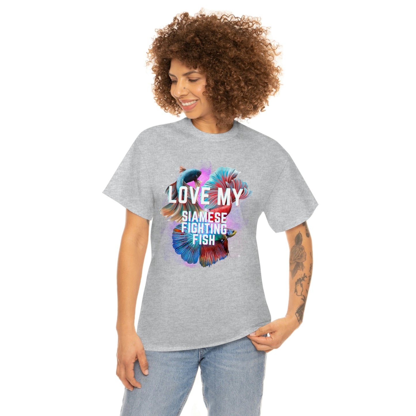Siamese Fighting Fish III Heavy Cotton T-Shirt