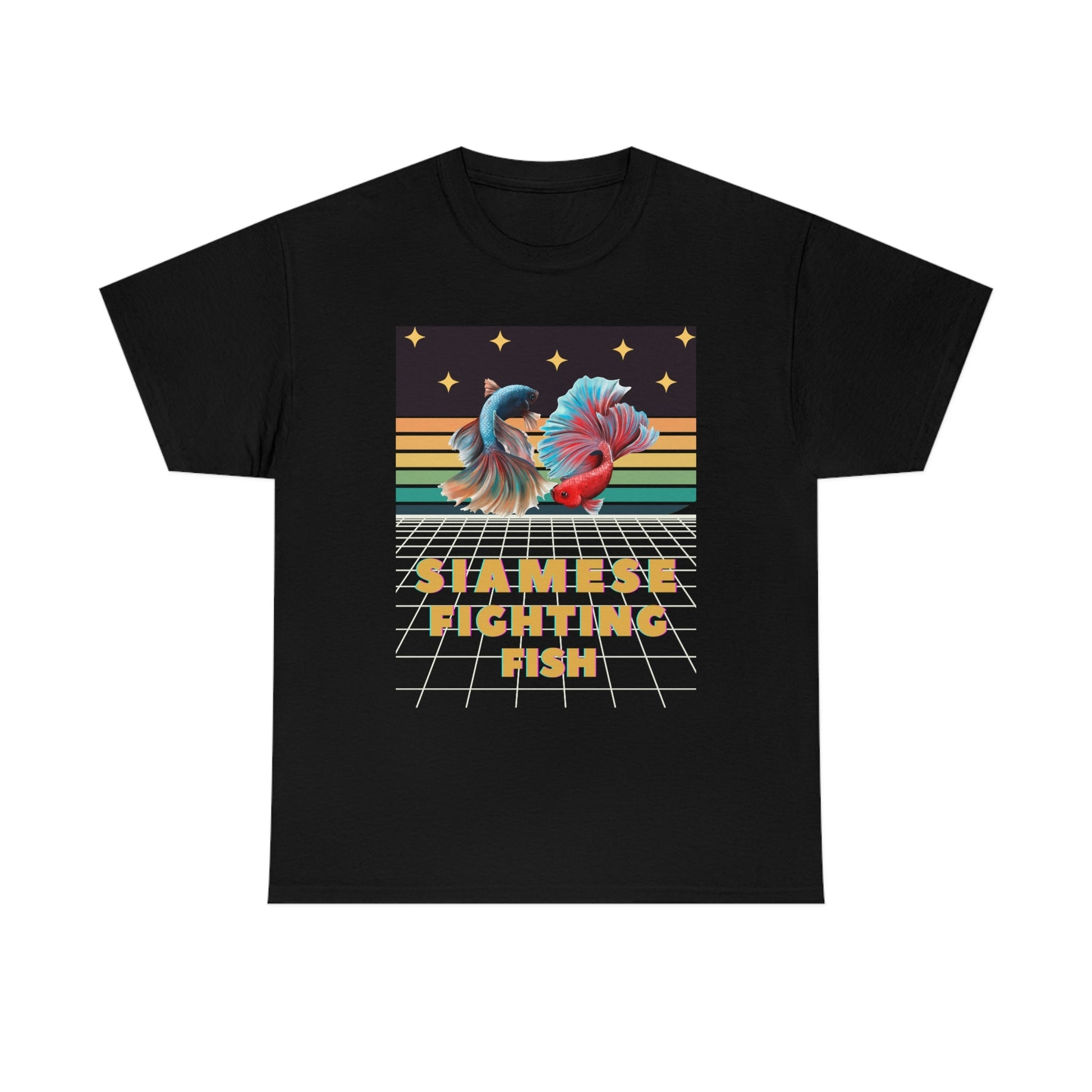 Siamese Fighting Fish Retro Heavy Cotton T-Shirt