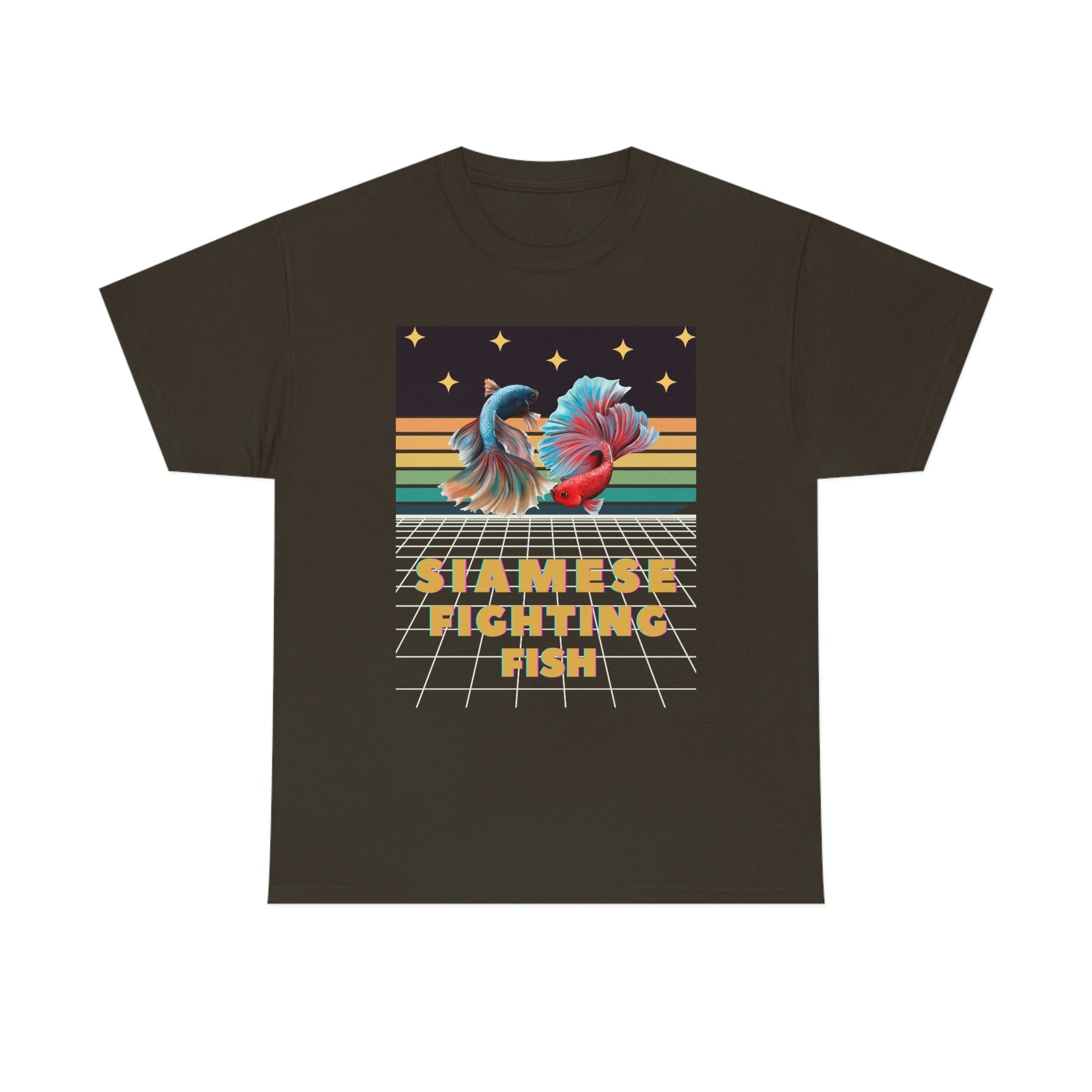 Siamese Fighting Fish Retro Heavy Cotton T-Shirt