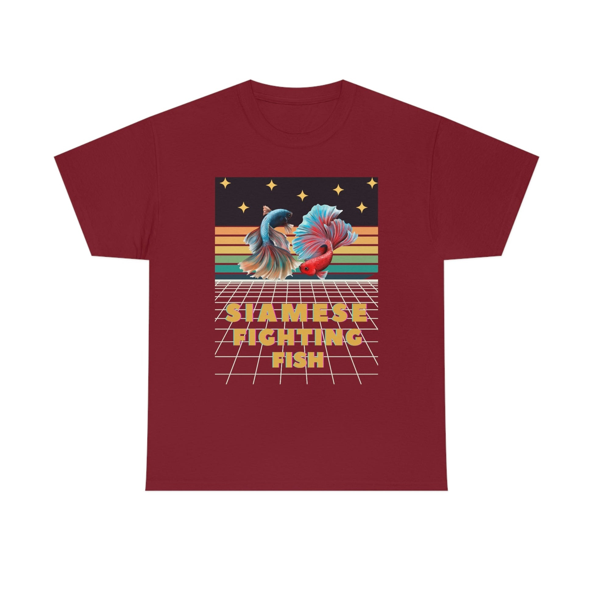 Siamese Fighting Fish Retro Heavy Cotton T-Shirt