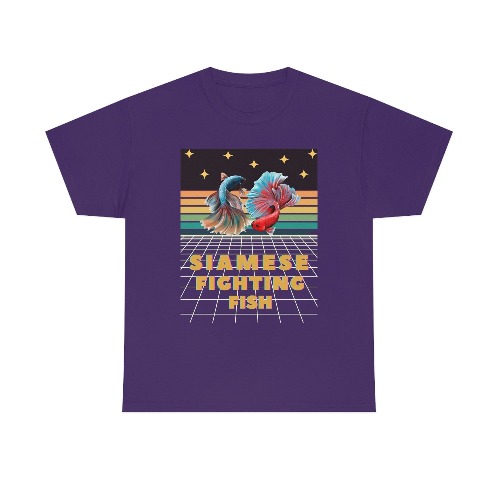 Siamese Fighting Fish Retro Heavy Cotton T-Shirt