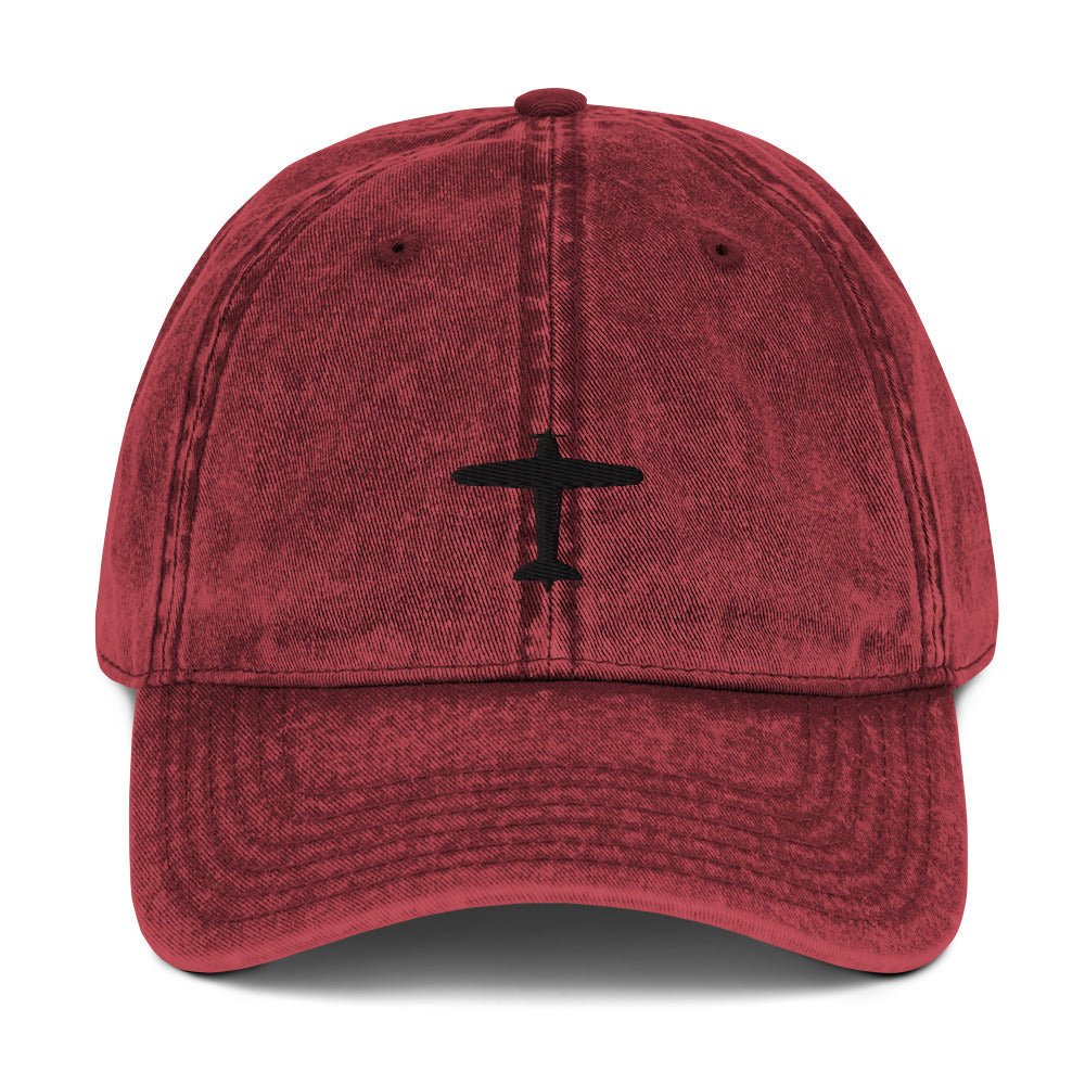 Small Plane Vintage Cotton Twill Cap | Perfect Gift for the Aviator / Pilot