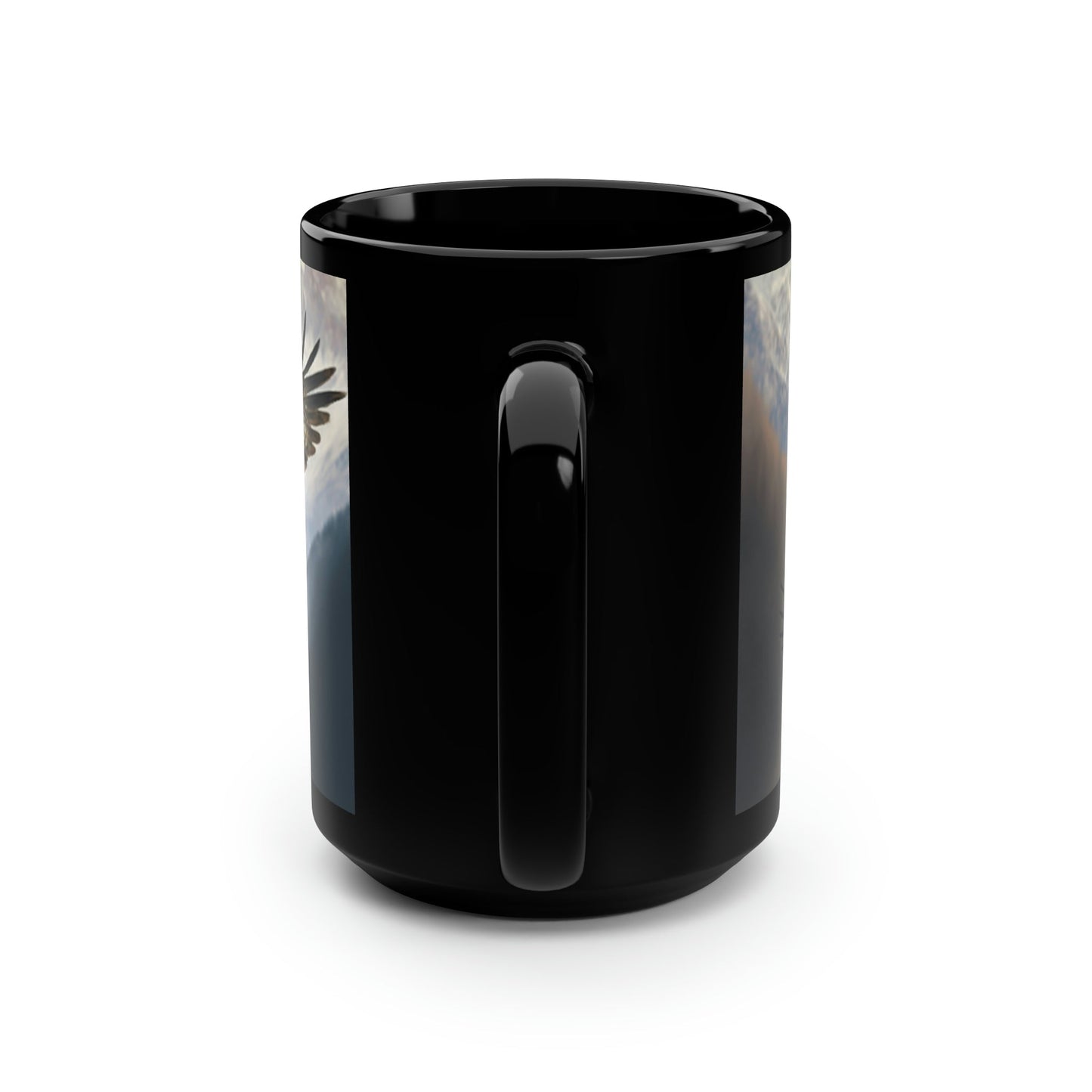 Soaring Osprey - Black 15 oz Blck Coffee Mug