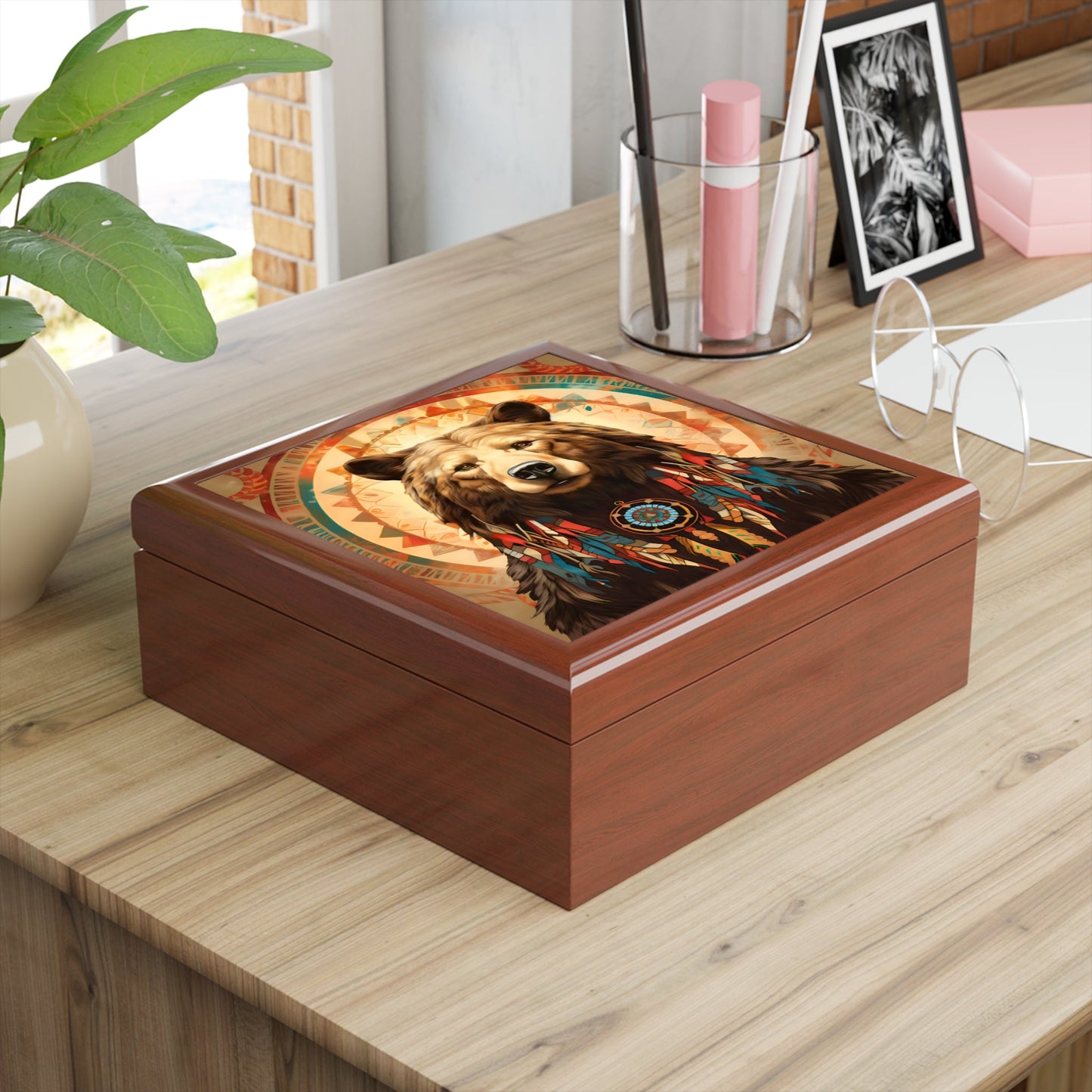 Spirit Bear Jewelry Keepsake Trinkets Box
