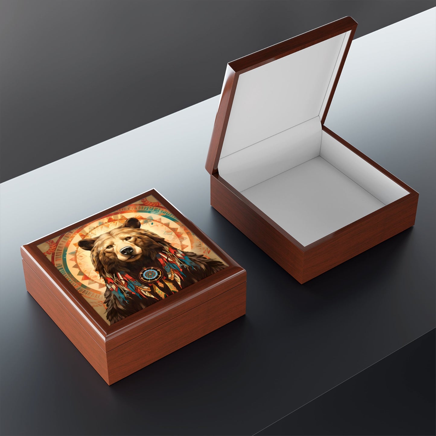Spirit Bear Jewelry Keepsake Trinkets Box