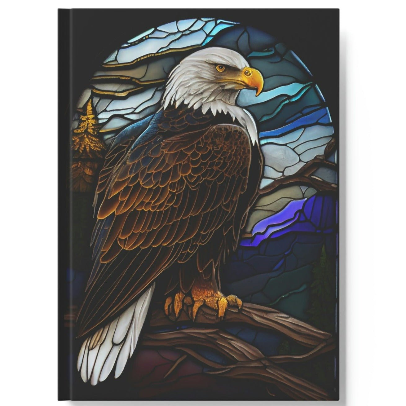 Stained Glass Bald Eagle Hard Backed Journal