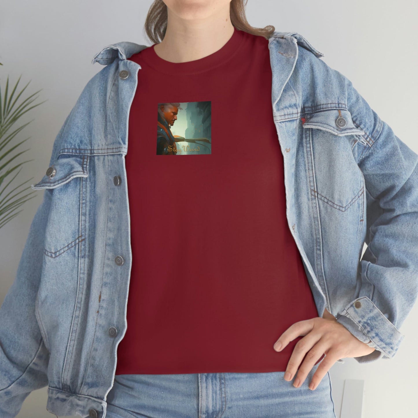 Stay Weird V Heavy Cotton Tee