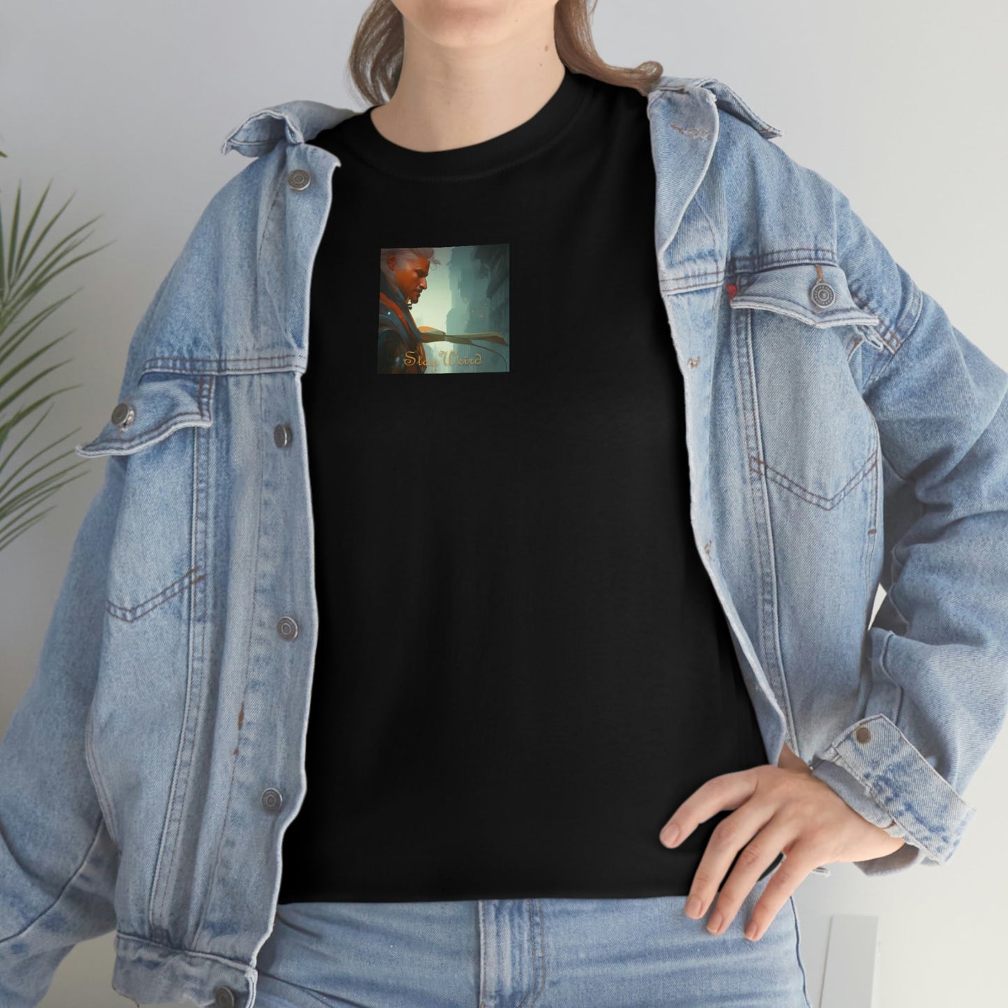 Stay Weird V Heavy Cotton Tee