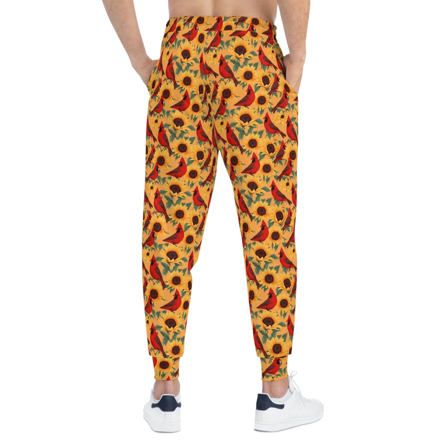 Sunflowers & Cardinals Pattern Athletic Joggers
