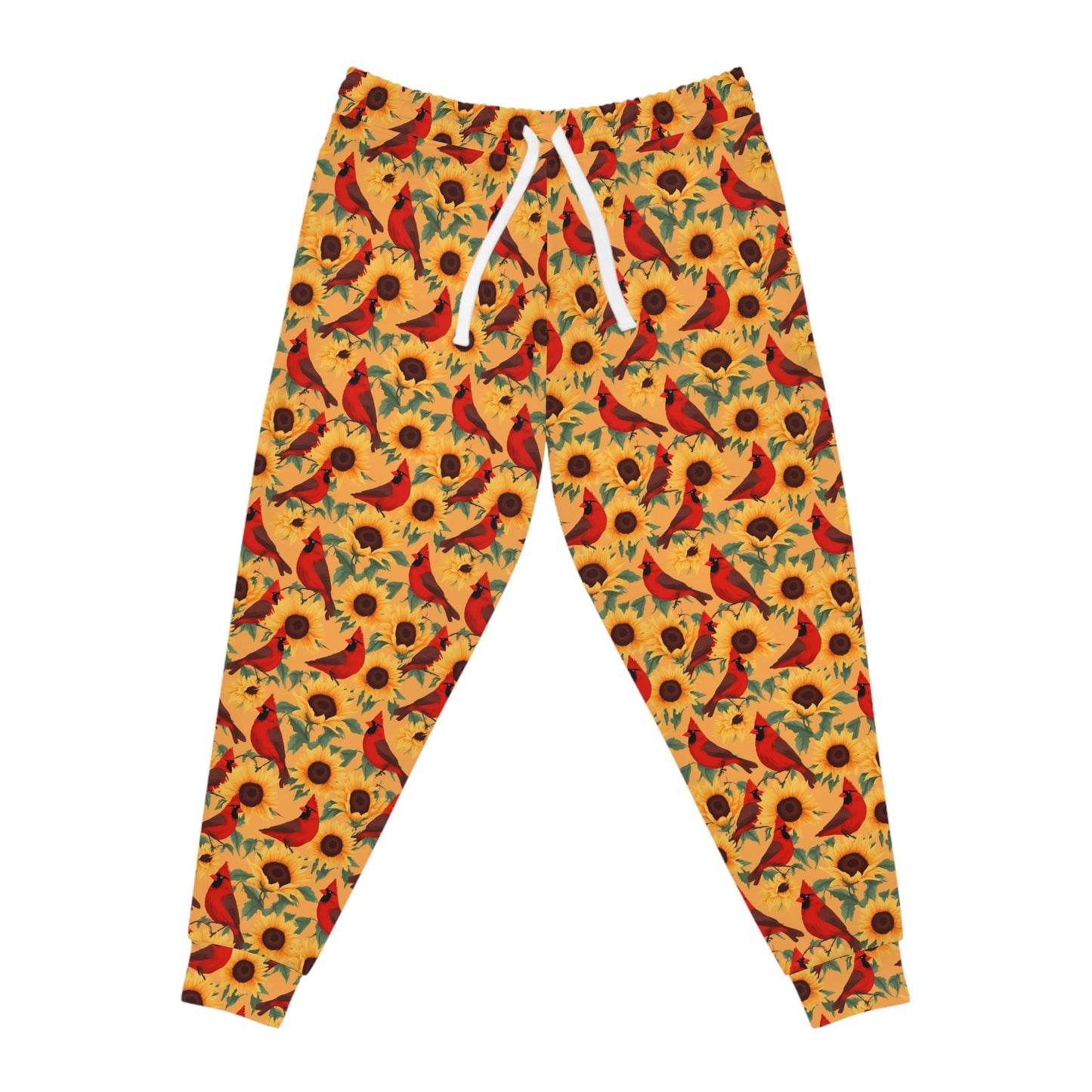 Sunflowers & Cardinals Pattern Athletic Joggers